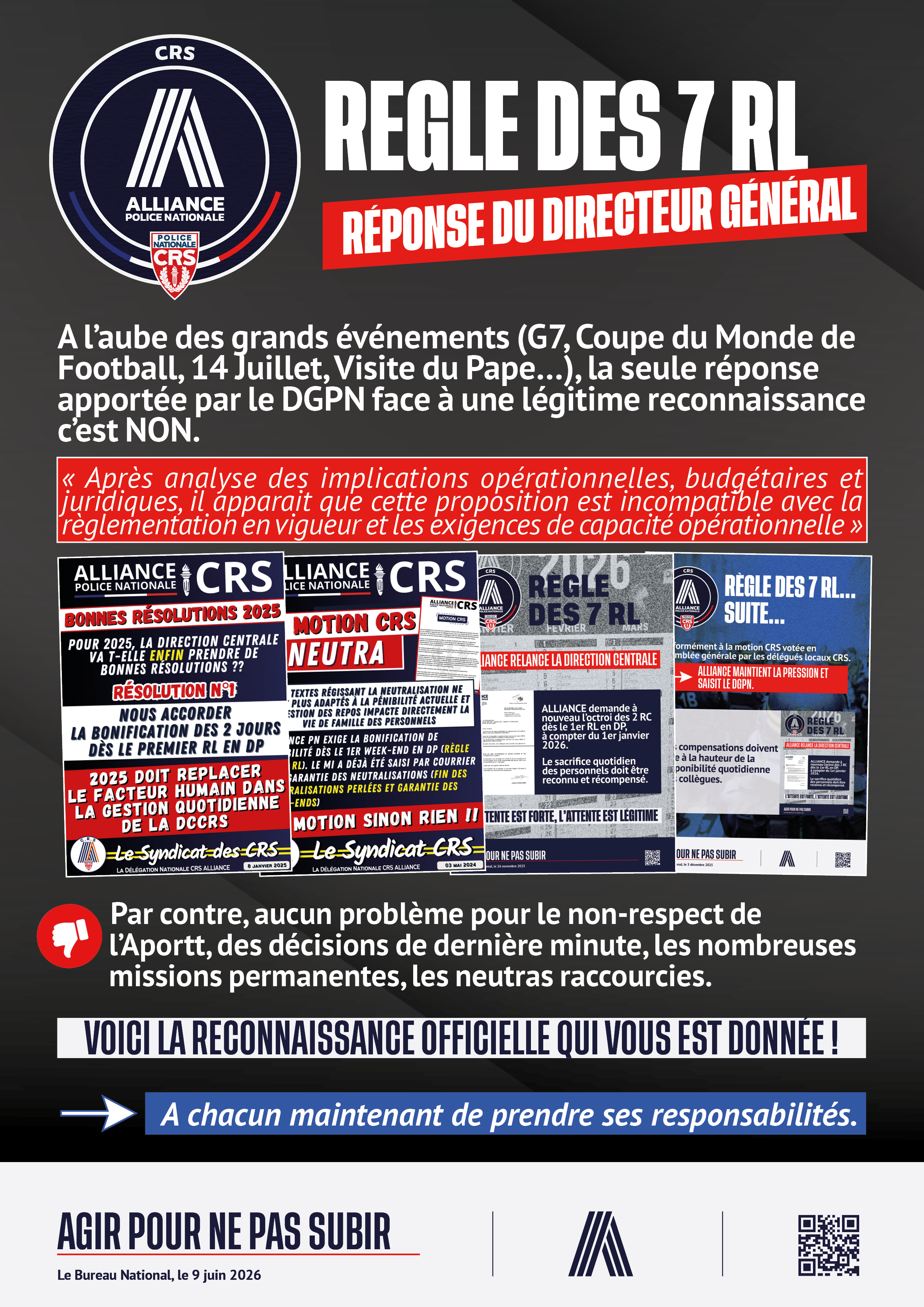 CRS REGLE DES 7 RL REPONSE DGPN