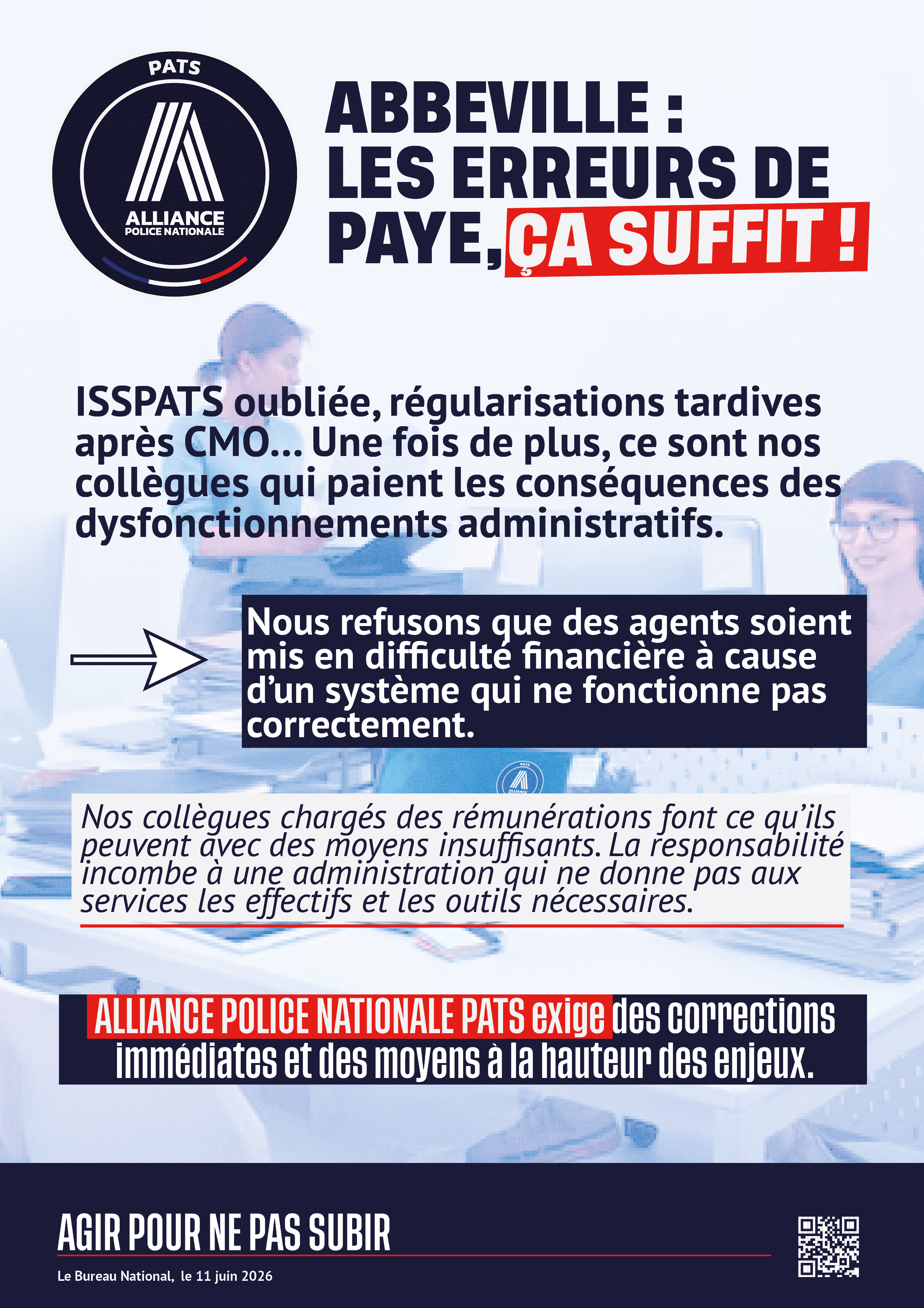 PATS ABBEVILLE PROBLEME DE PAIE