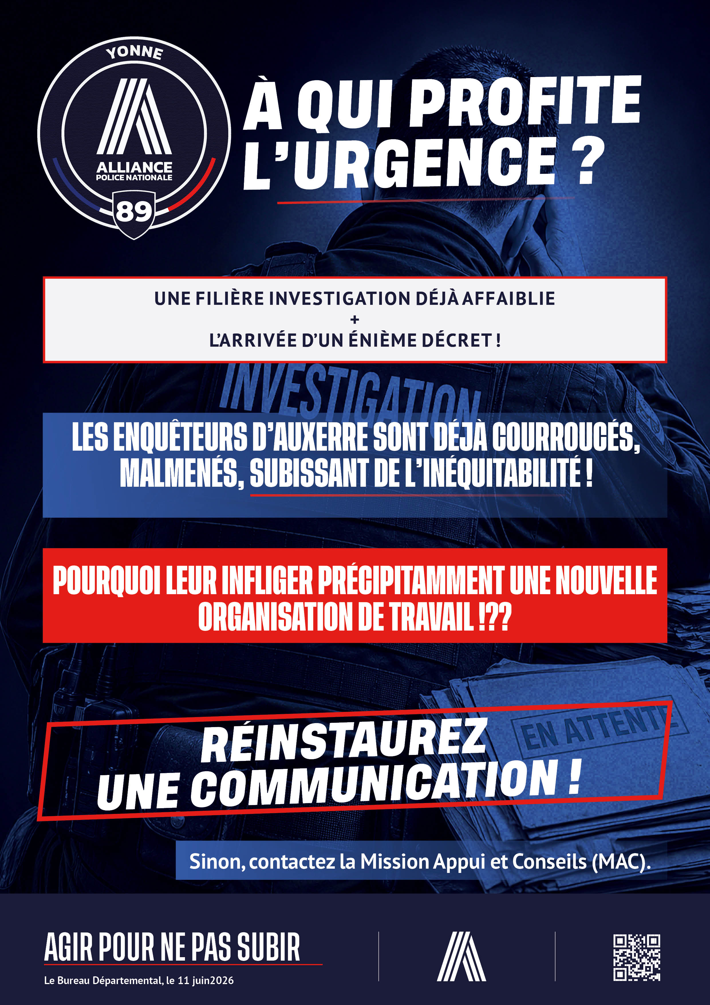 À QUI PROFITE L'URGENCE ?
