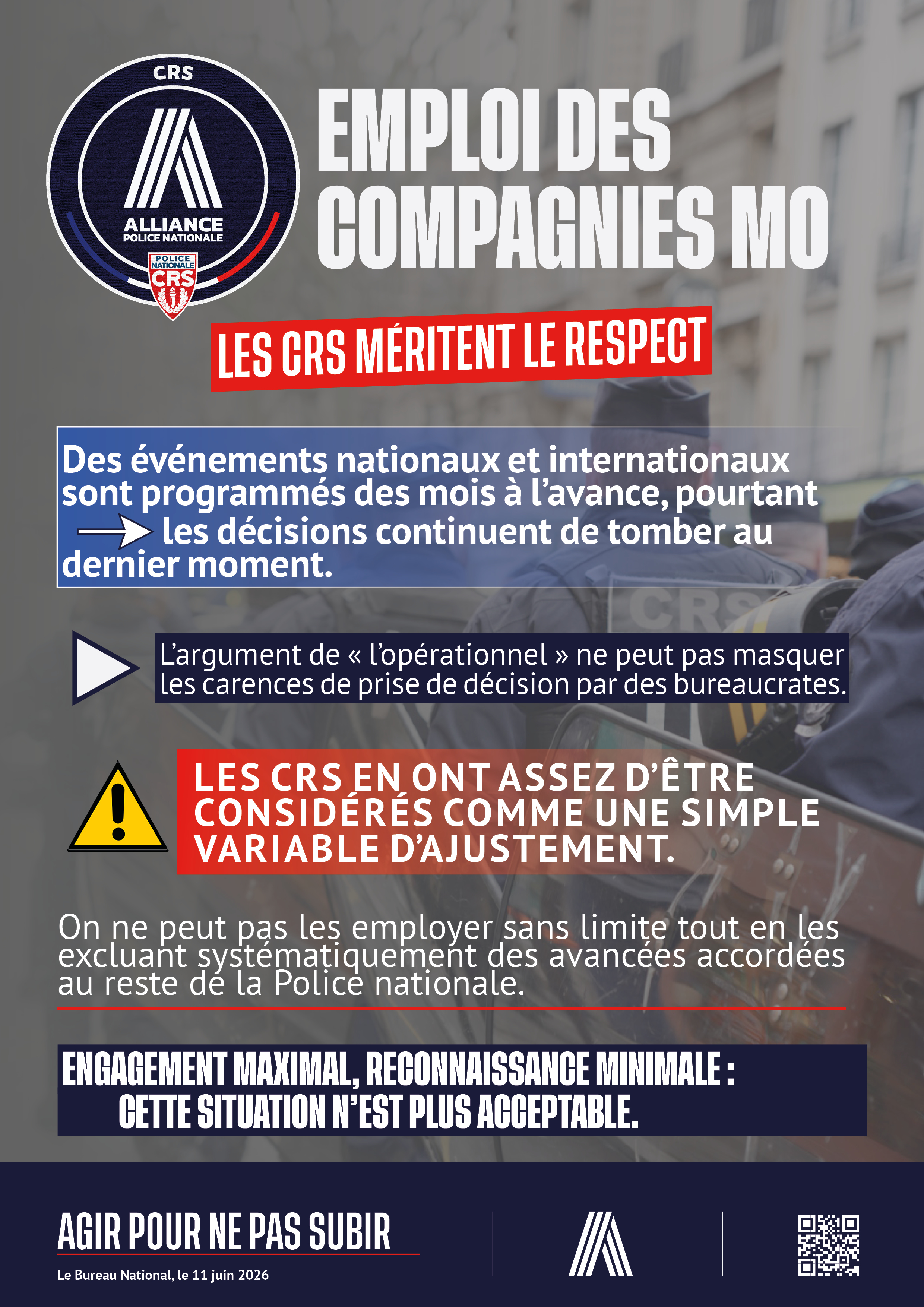 CRS EMPLOI DES CIES MO