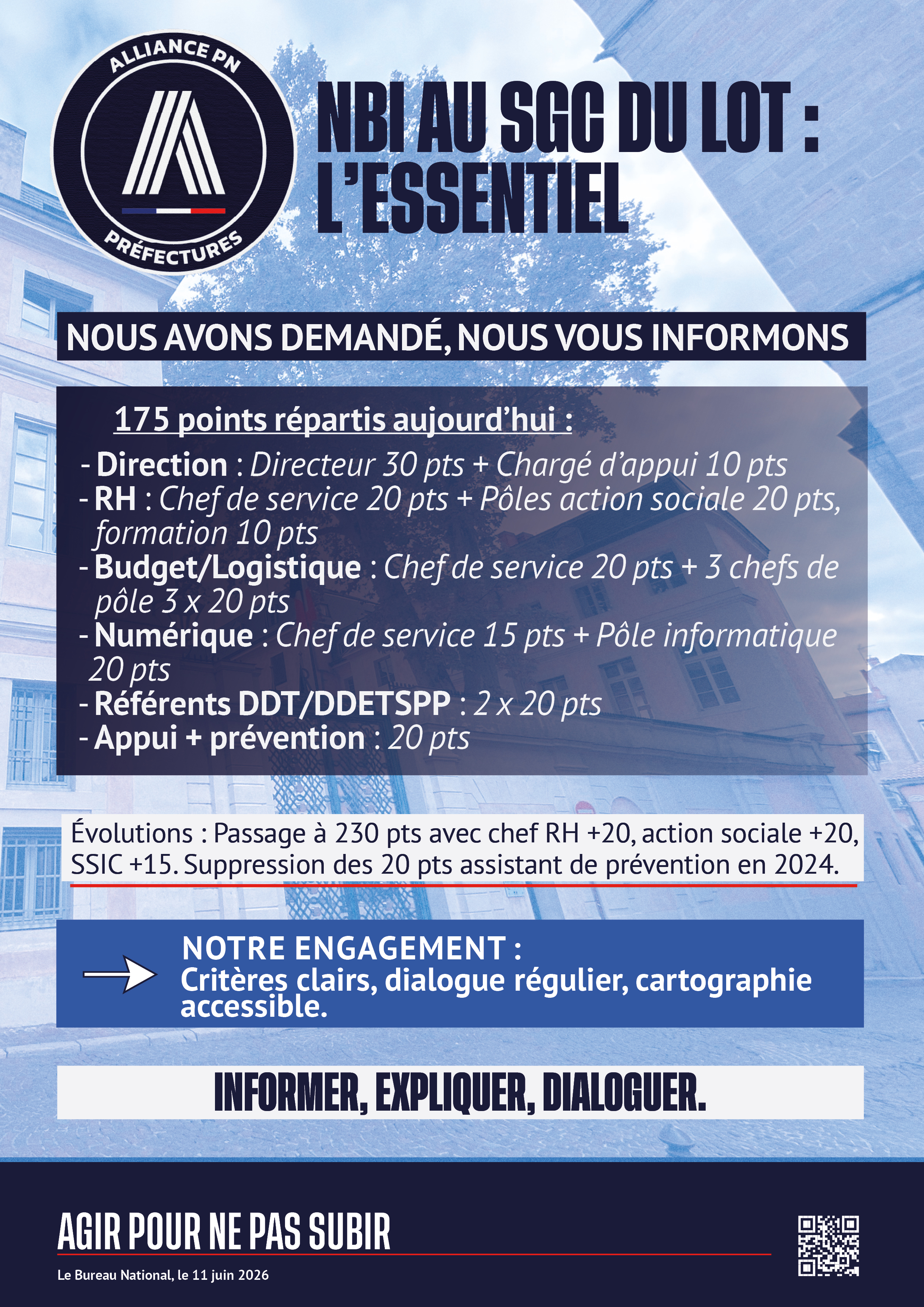 NBI SGC PREF DU LOT : L'ESSENTIEL