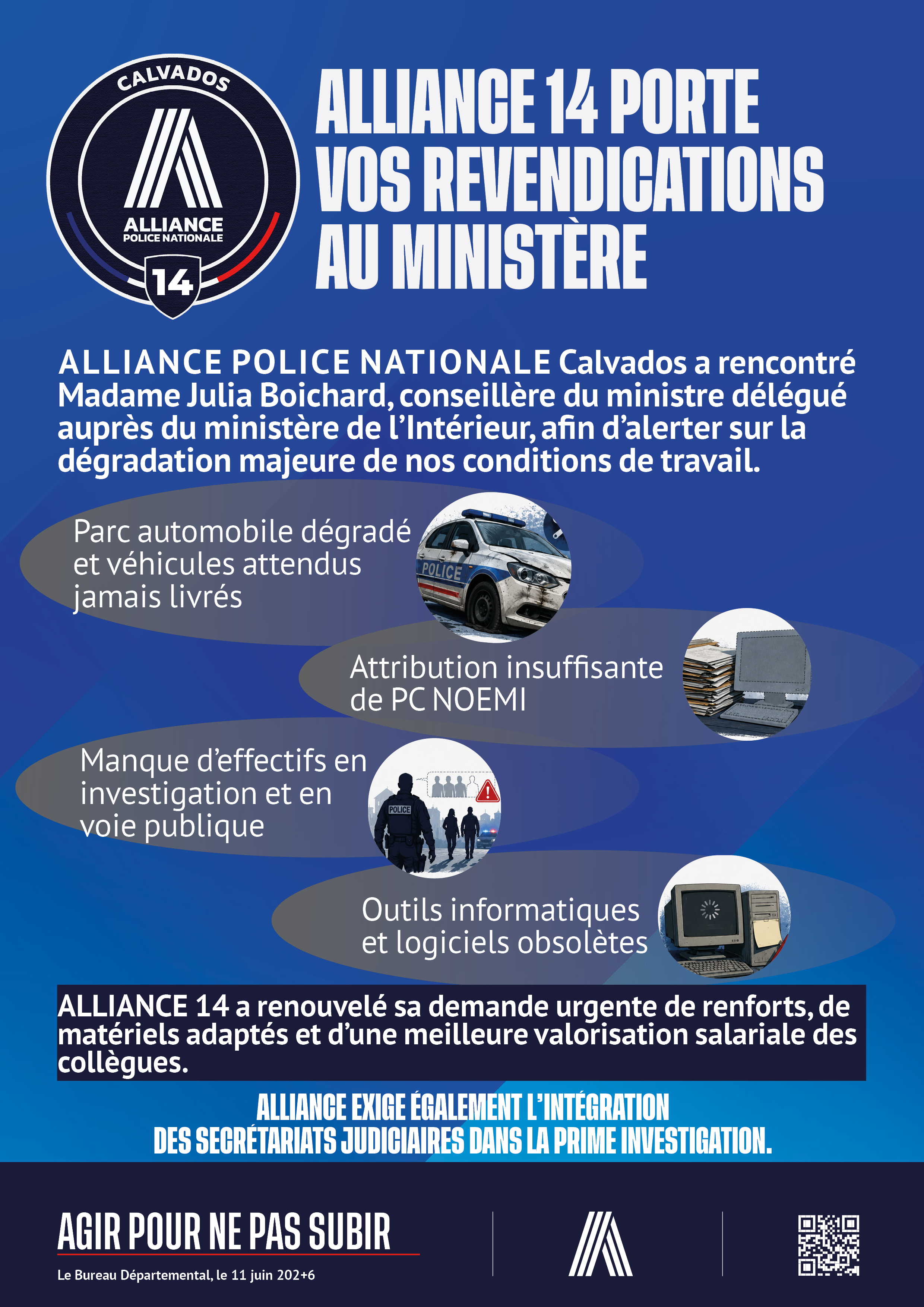 ALLIANCE 14 PORTE VOS REVENDICATIONS AU MI