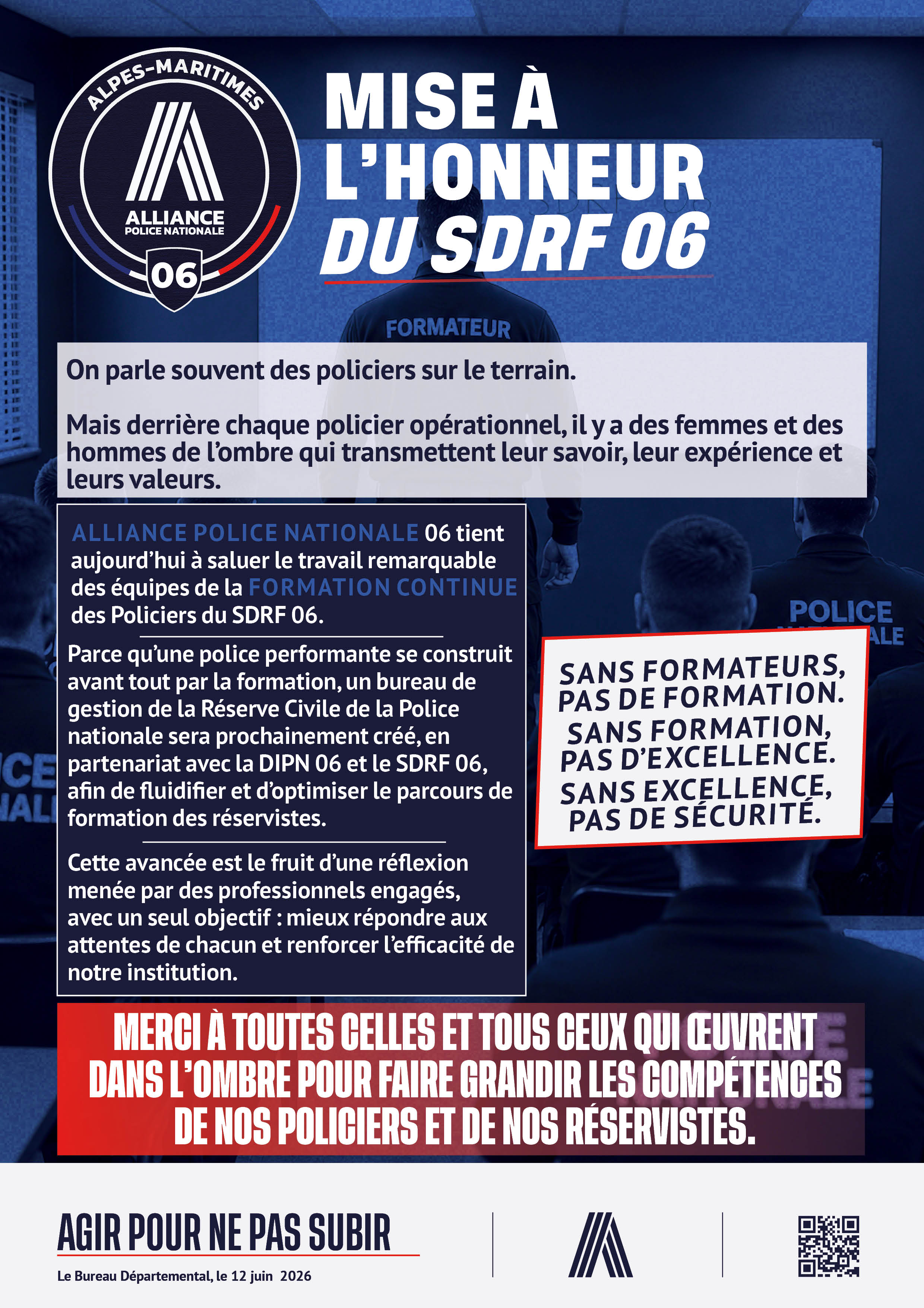 MISE À L'HONNEUR DU SDRF 06