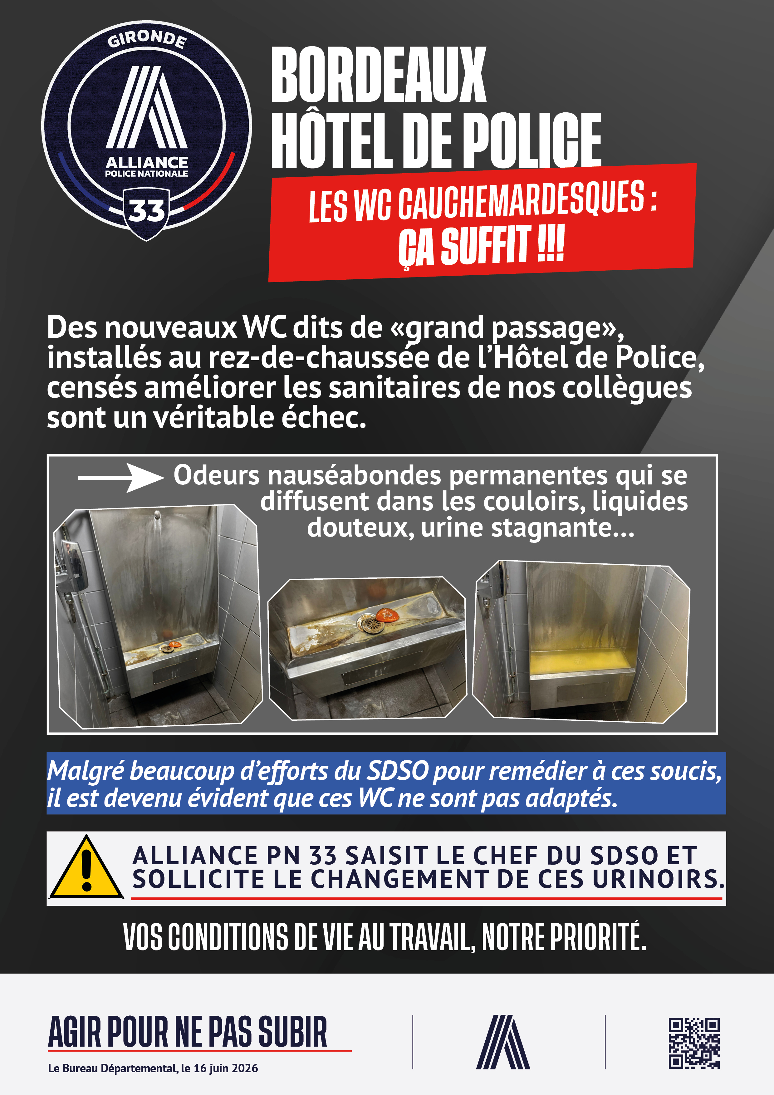 HOTEL DE POLICE BORDEAUX WC CAUCHEMARDESQUES