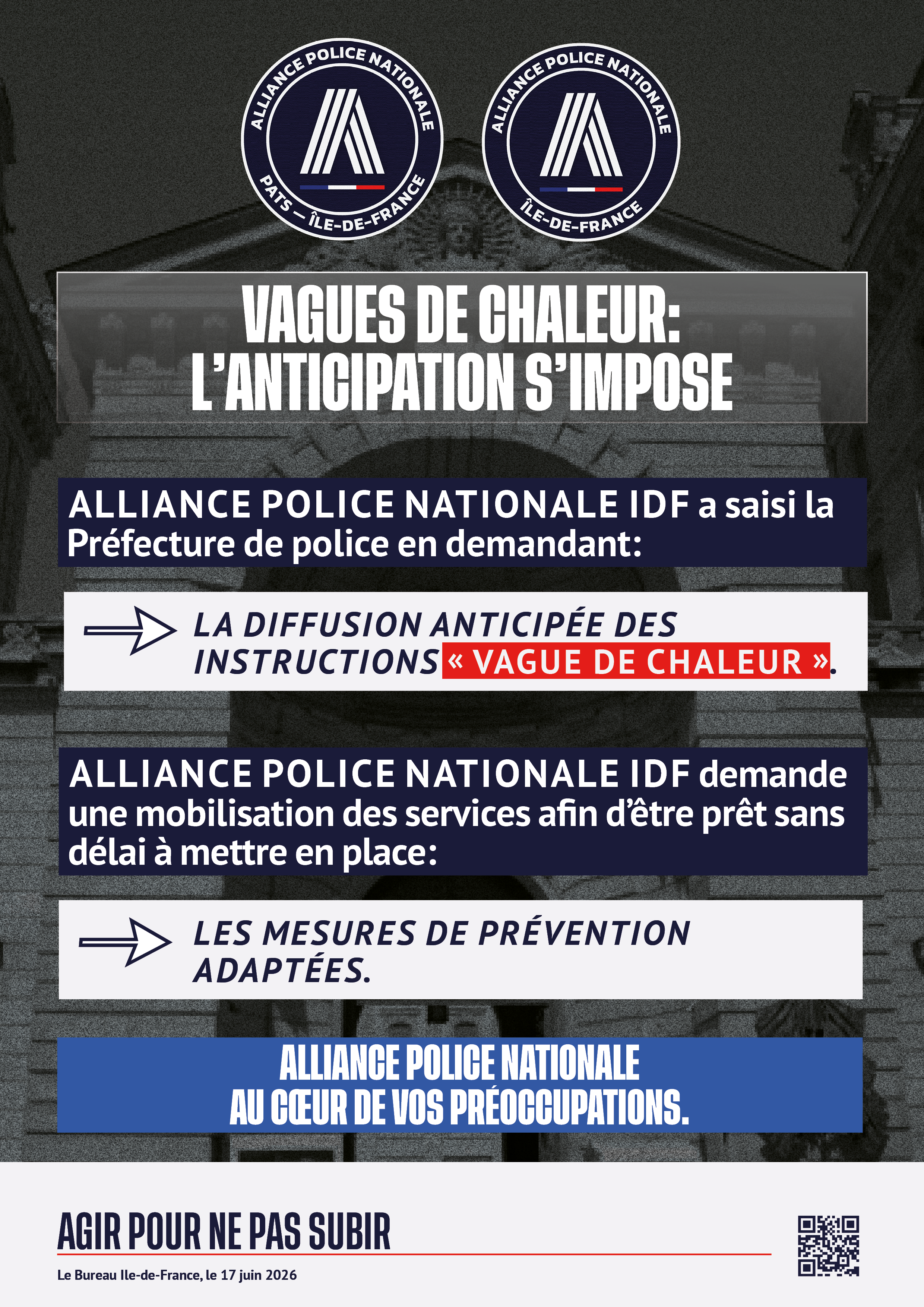 VAGUE DE CHALEUR, L'ANTICIPATION S'IMPOSE