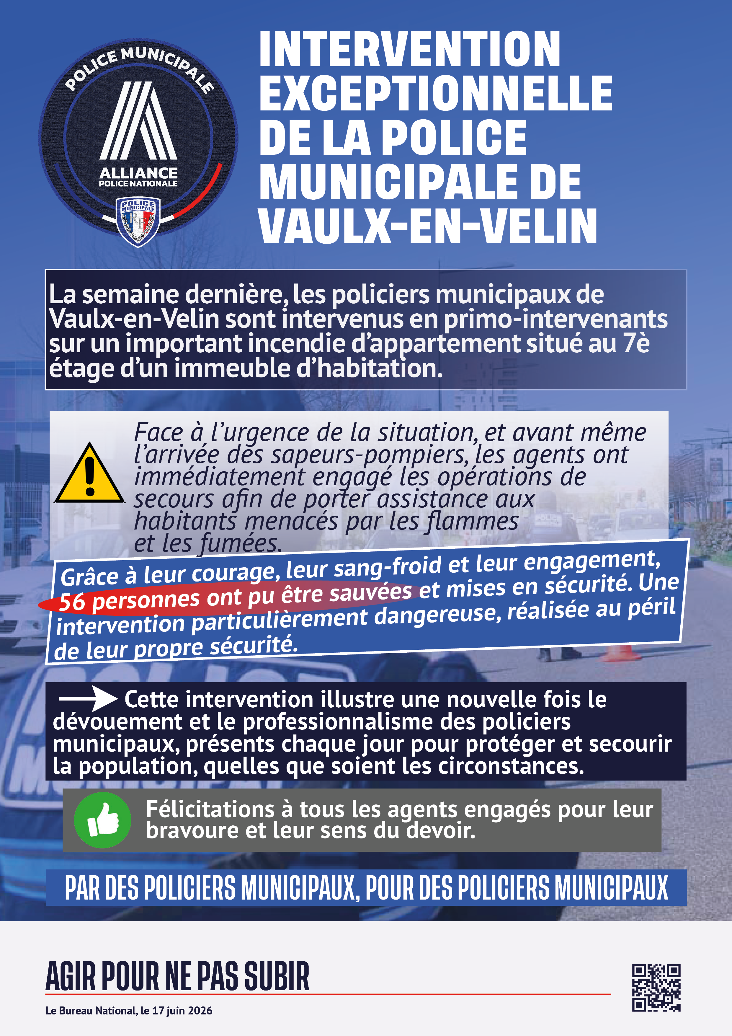 VAULX-EN-VELIN INTERVENTION EXCEPTIONNELLE