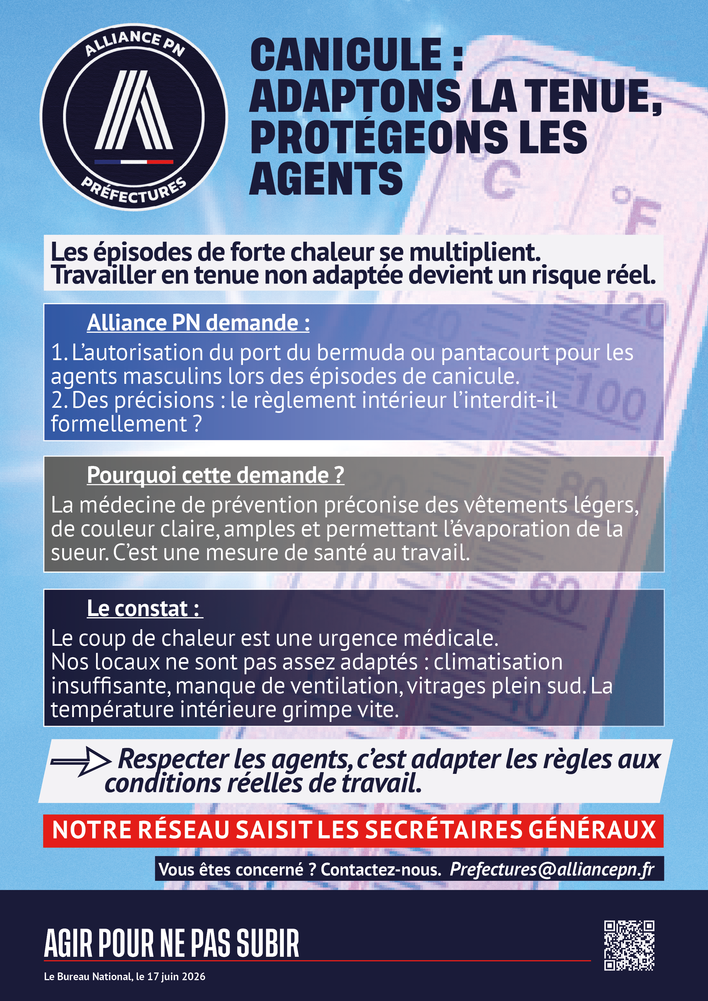 CANICULE, ADAPTONS LE TENUE