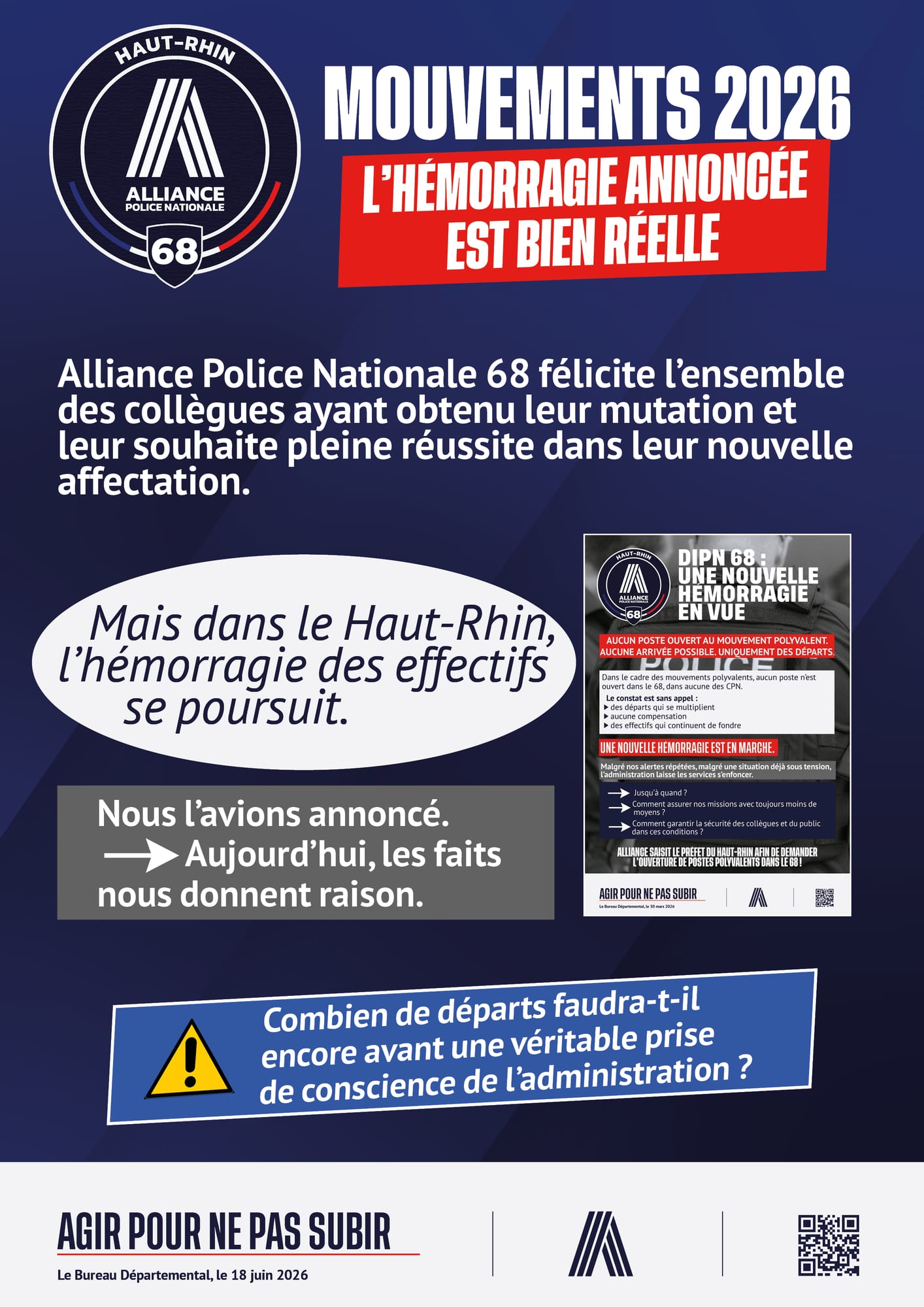MOUVEMENTS 2026, L'HEMORRAGIE ANNONCEE BIEN REELLE