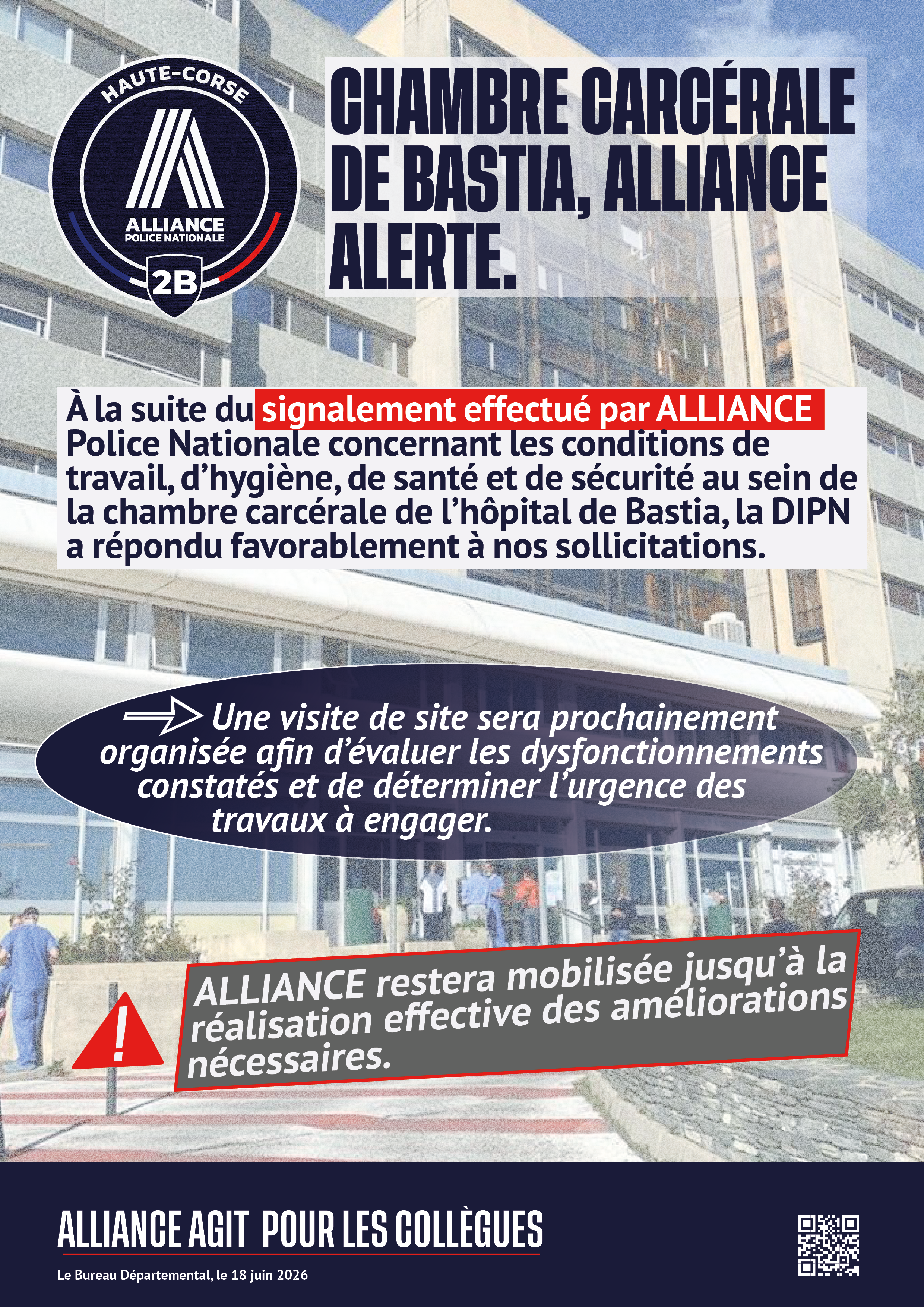 CHAMBRE CARCERALE DE BASTIA, ALLIANCE ALERTE