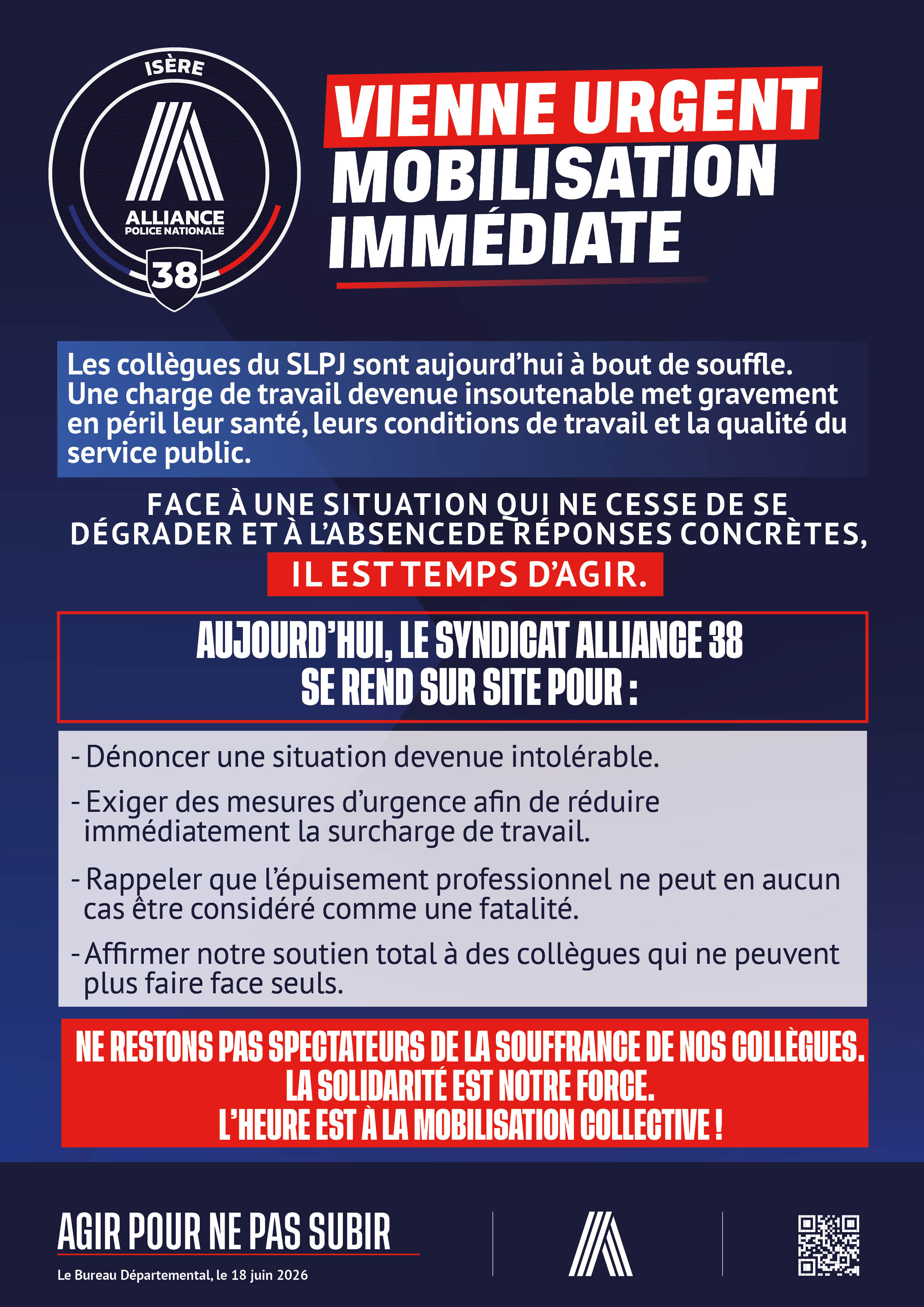 VIENNE URGENT – MOBILISATION IMMÉDIATE