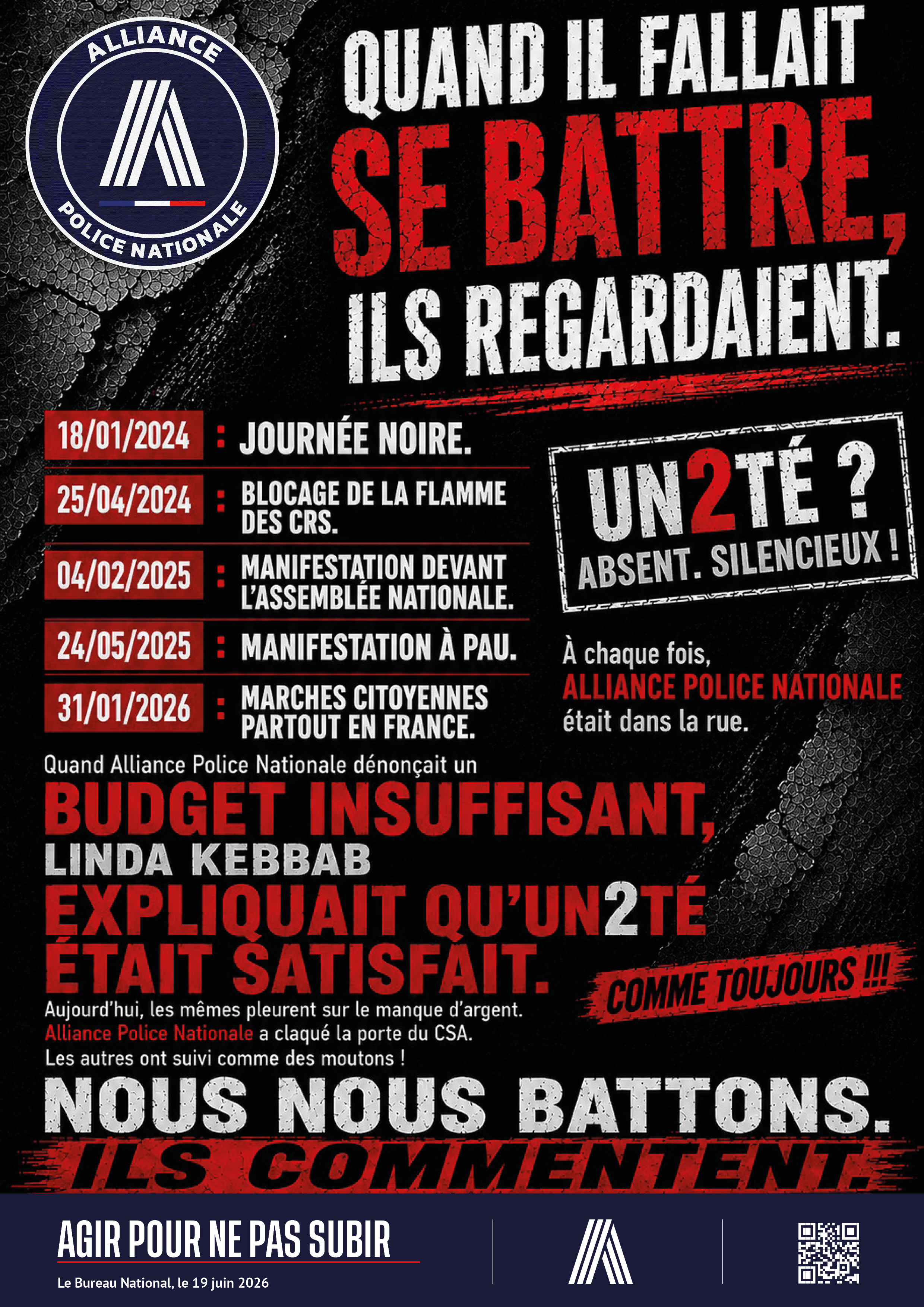 QUAND IL FALLAIT SE BATTRE, ILS REGARDAIENT.
