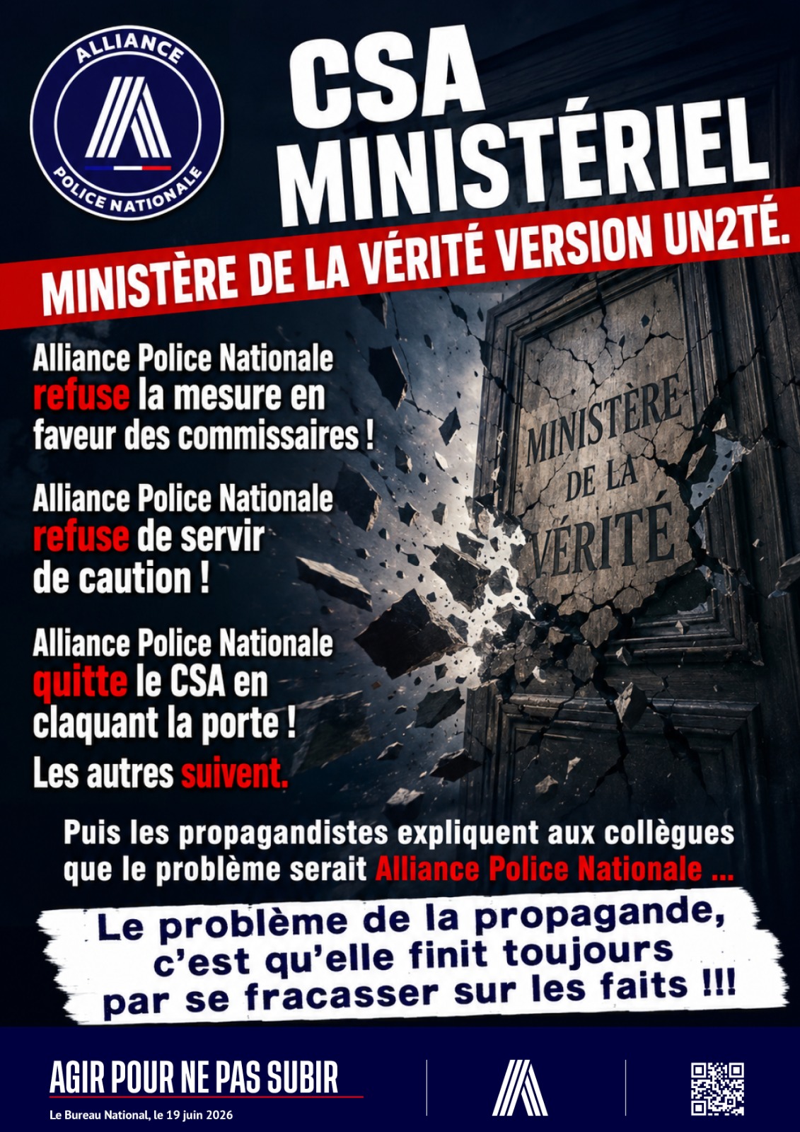 CSA MINISTÉRIEL MINISTÈRE DE LA VÉRITÉ VERSION UN2TÉ.