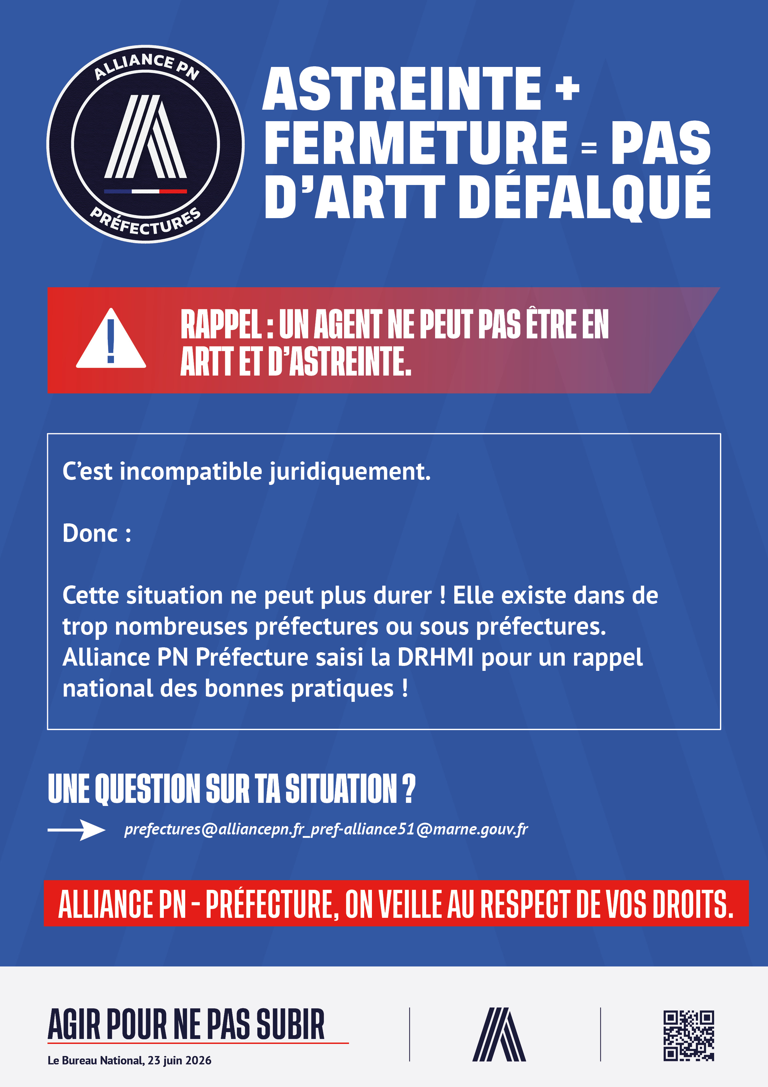 ASTREINTE + FERMETURE = PAS D’ARTT DÉFALQUÉ