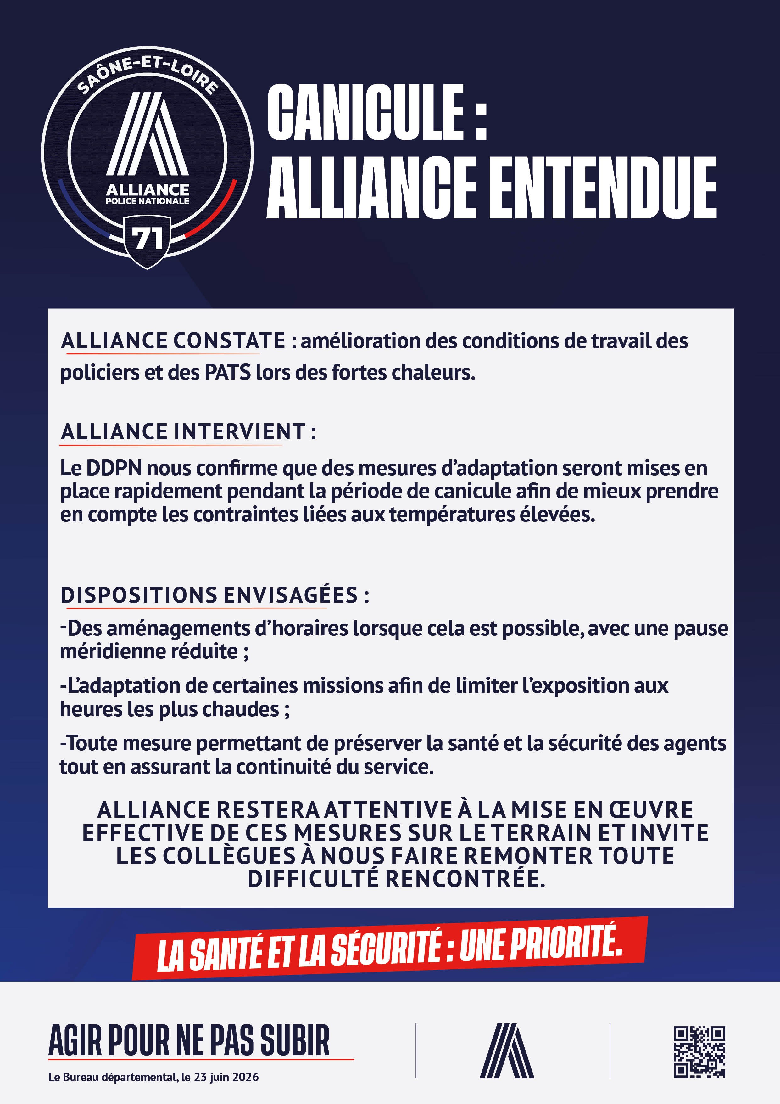 CANICULE : ALLIANCE ENTENDUE