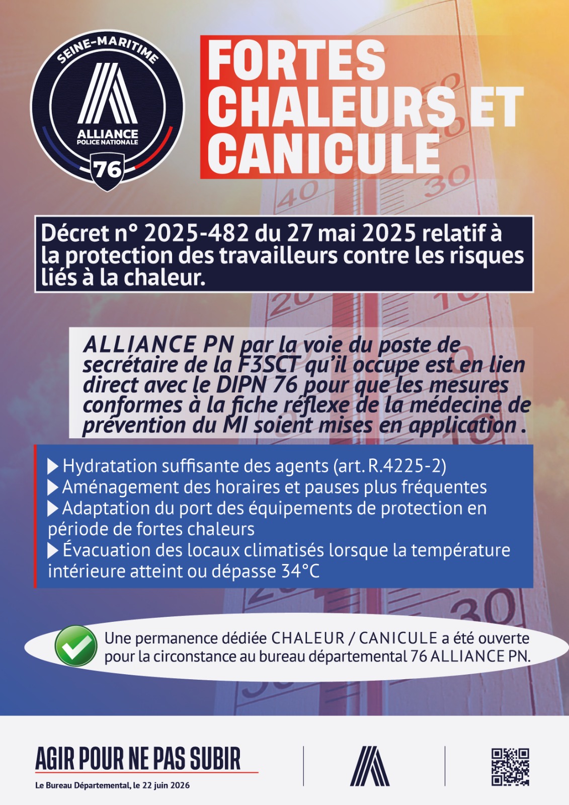 FORTES CHALEUR ET CANICULE