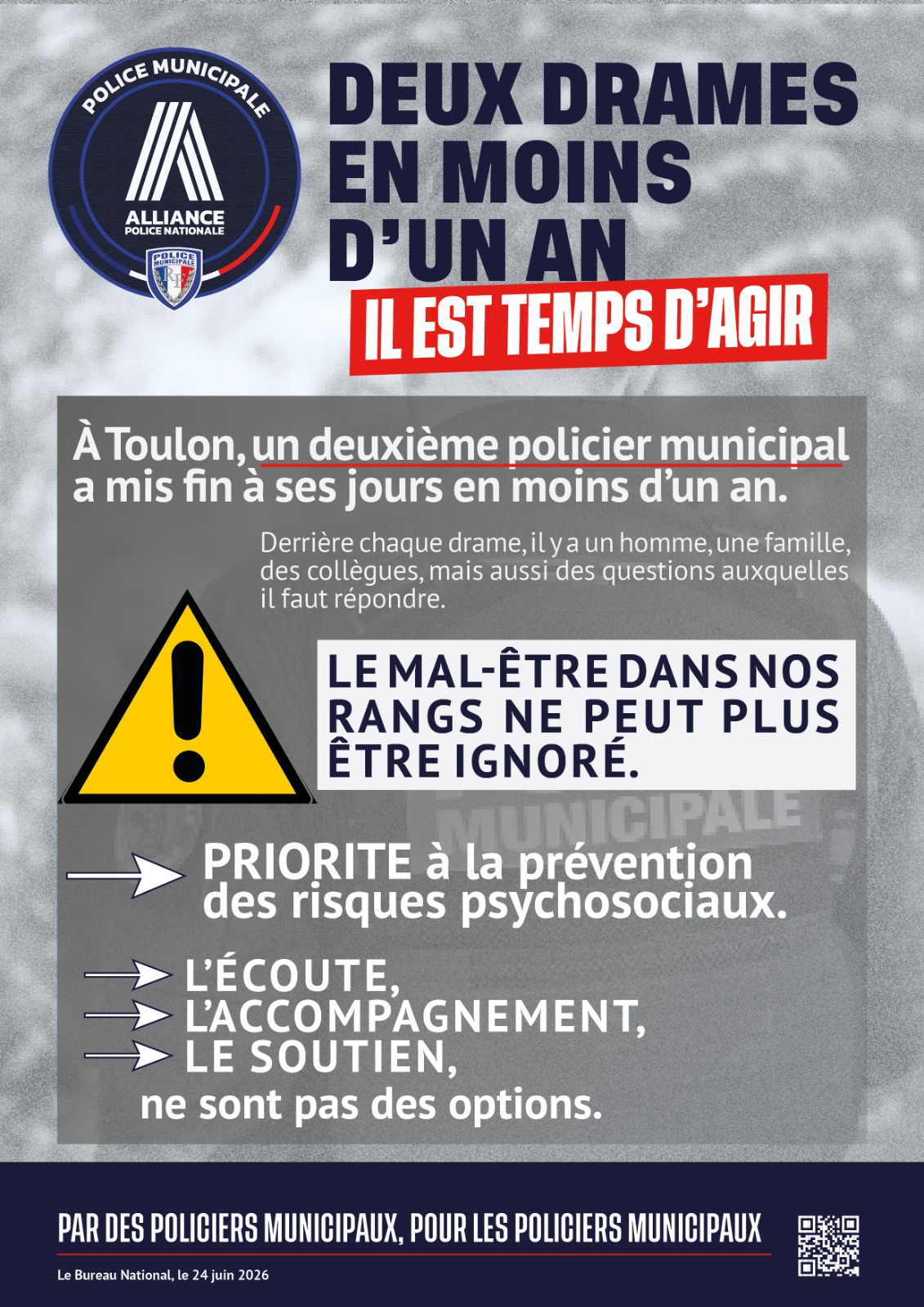 DEUX DRAMES EN MOINS D'UN AN : IL EST TEMPS D'AGIR