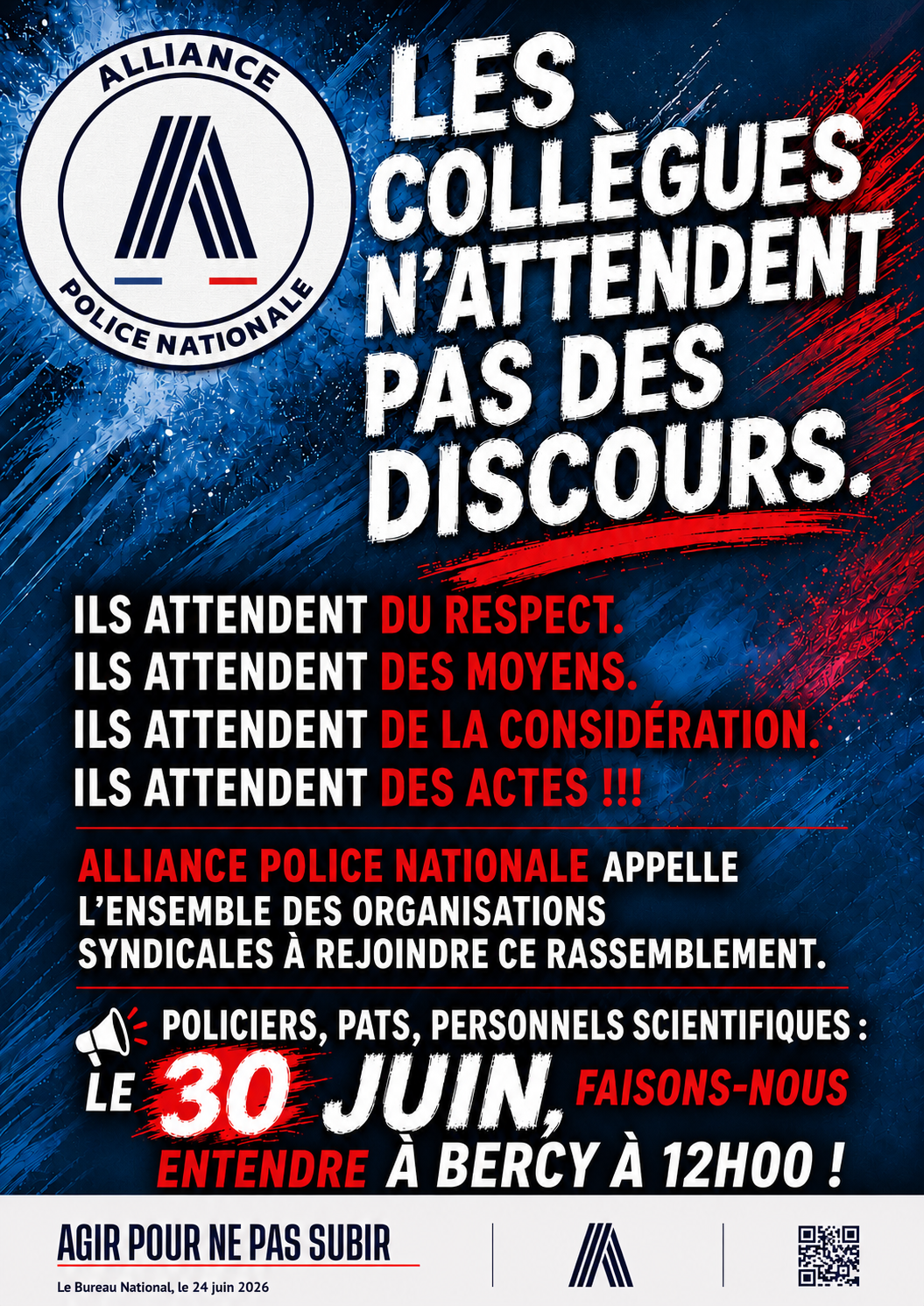 LES COLLEGUES N'ATTENDENT PAS DES DISCOURS