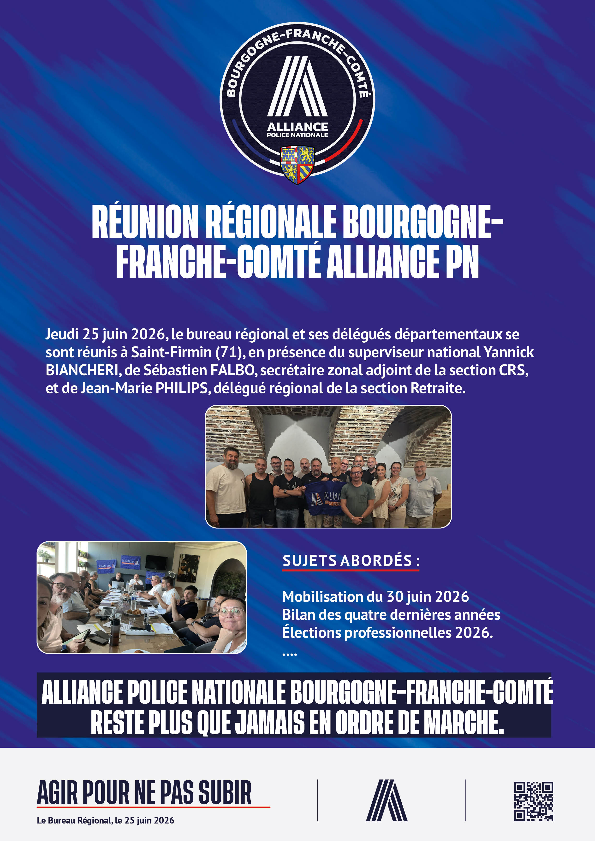 RÉUNION RÉGIONALE BOURGOGNE–FRANCHE-COMTÉ ALLIANCE PN