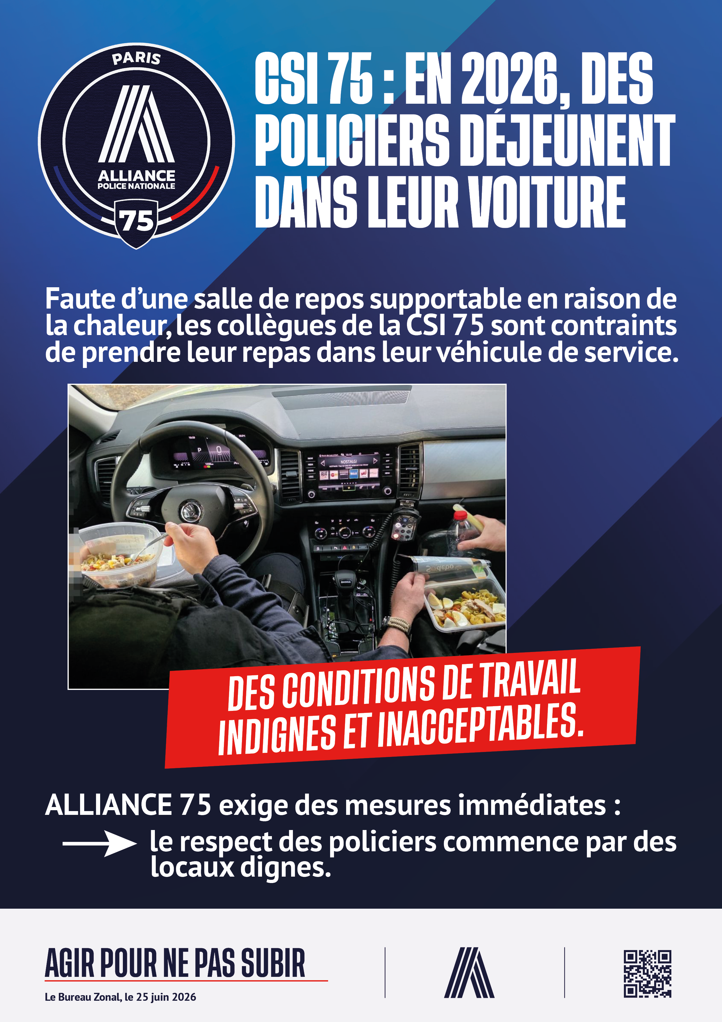 CSI 75 LES COLLEGUES DEJEUNENT DANS LES VL