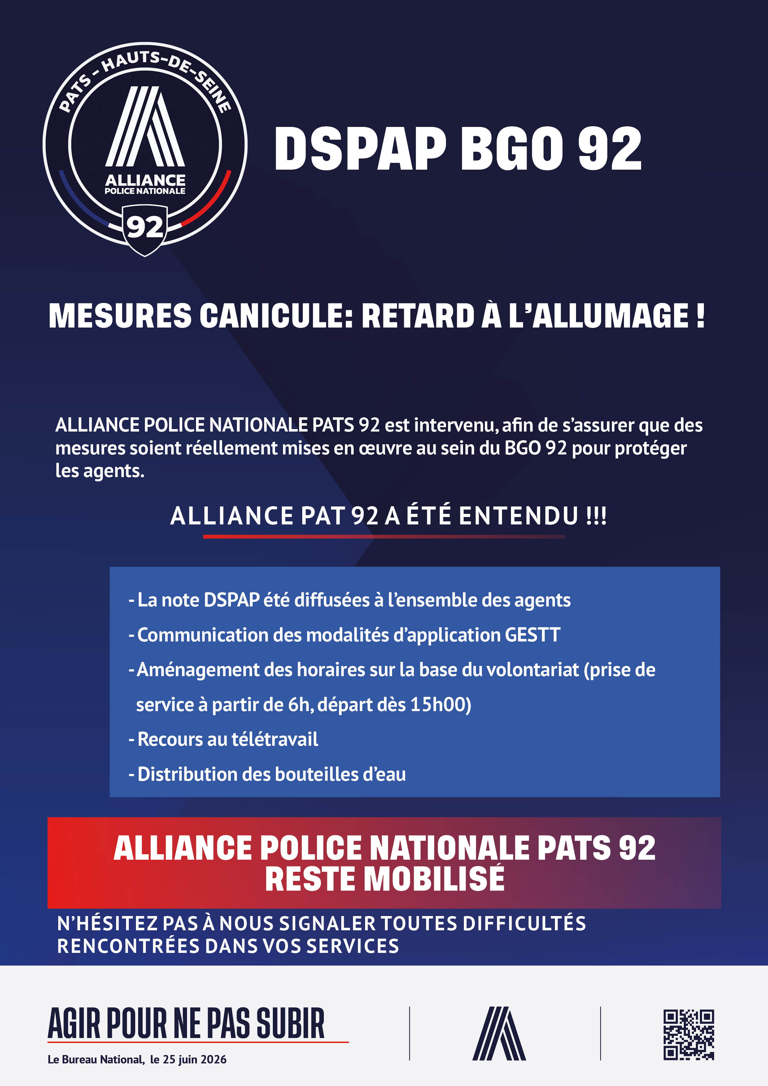 DSPAP BGO 92 MESURES CANICULE: retard à l’allumage !