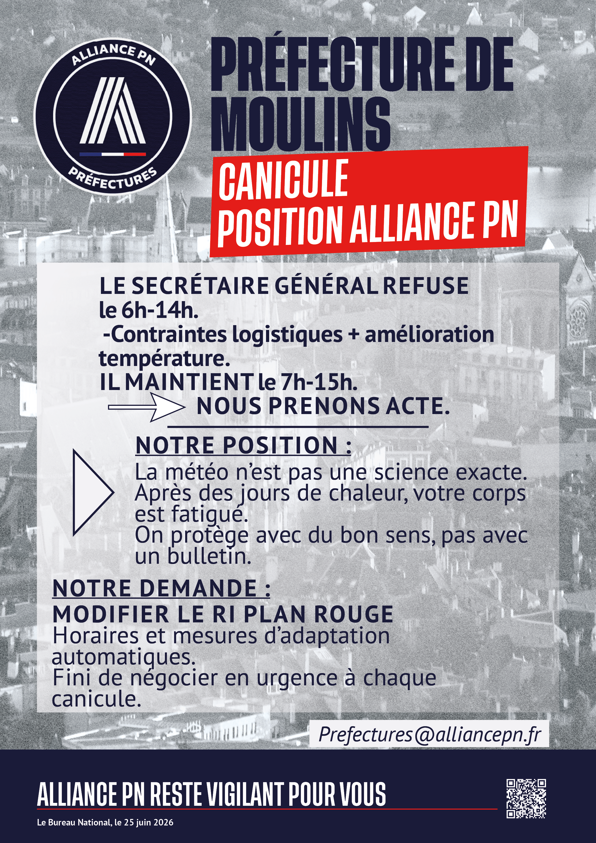 MOULINS CANICULE, LES POSITIONS D'ALLIANCE