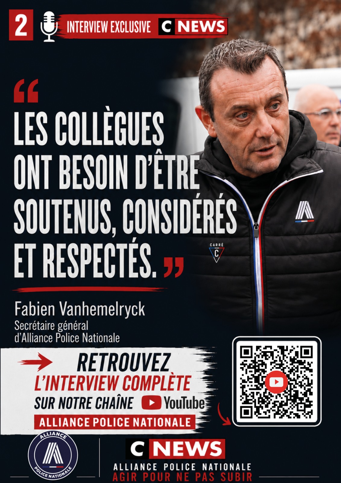 « LES COLLÈGUES ONT BESOIN D'ÊTRE SOUTENUS, CONSIDÉRÉS ET RESPECTÉS . »