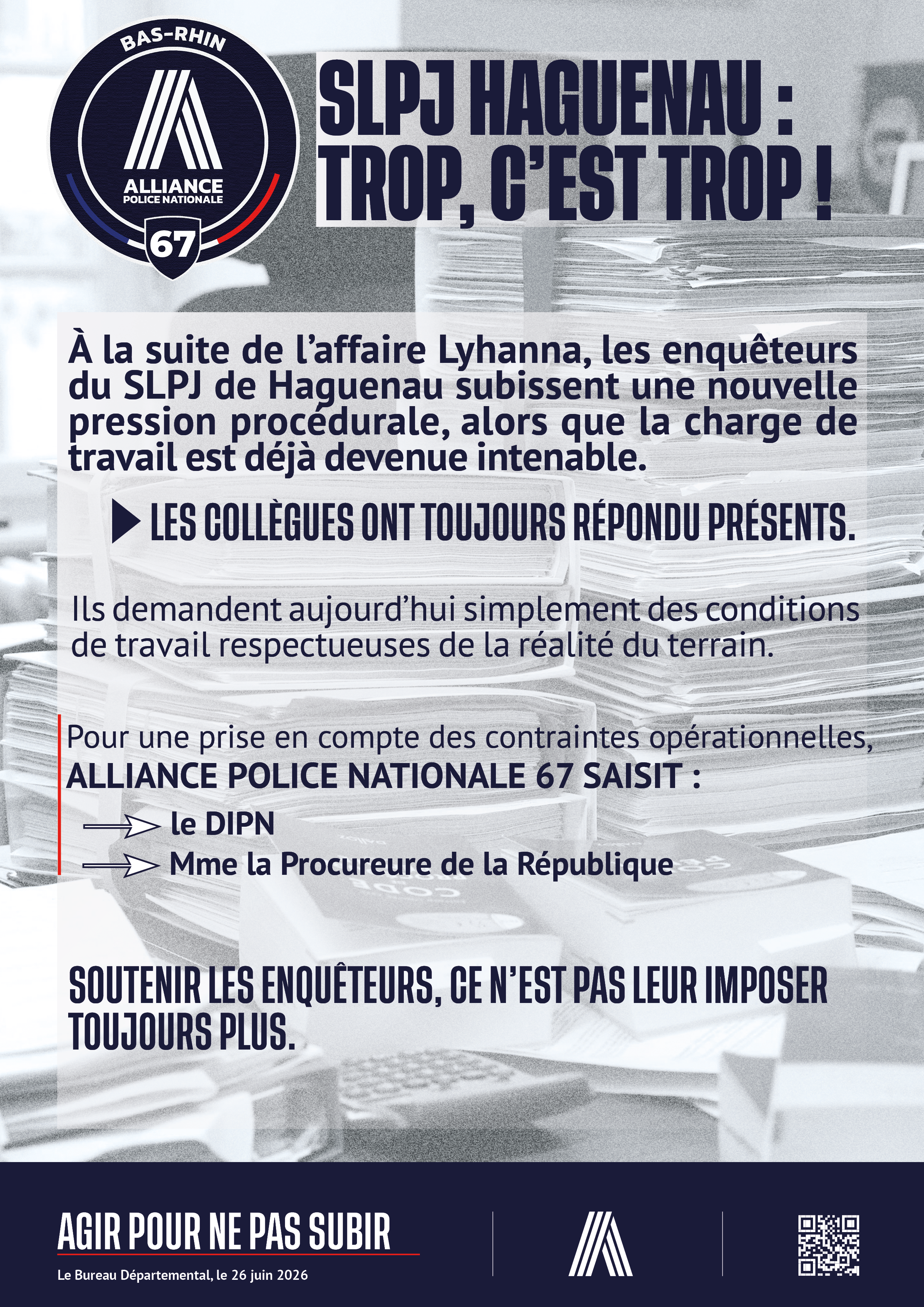 SLPJ HAGUENAU, TROP C'EST TROP.