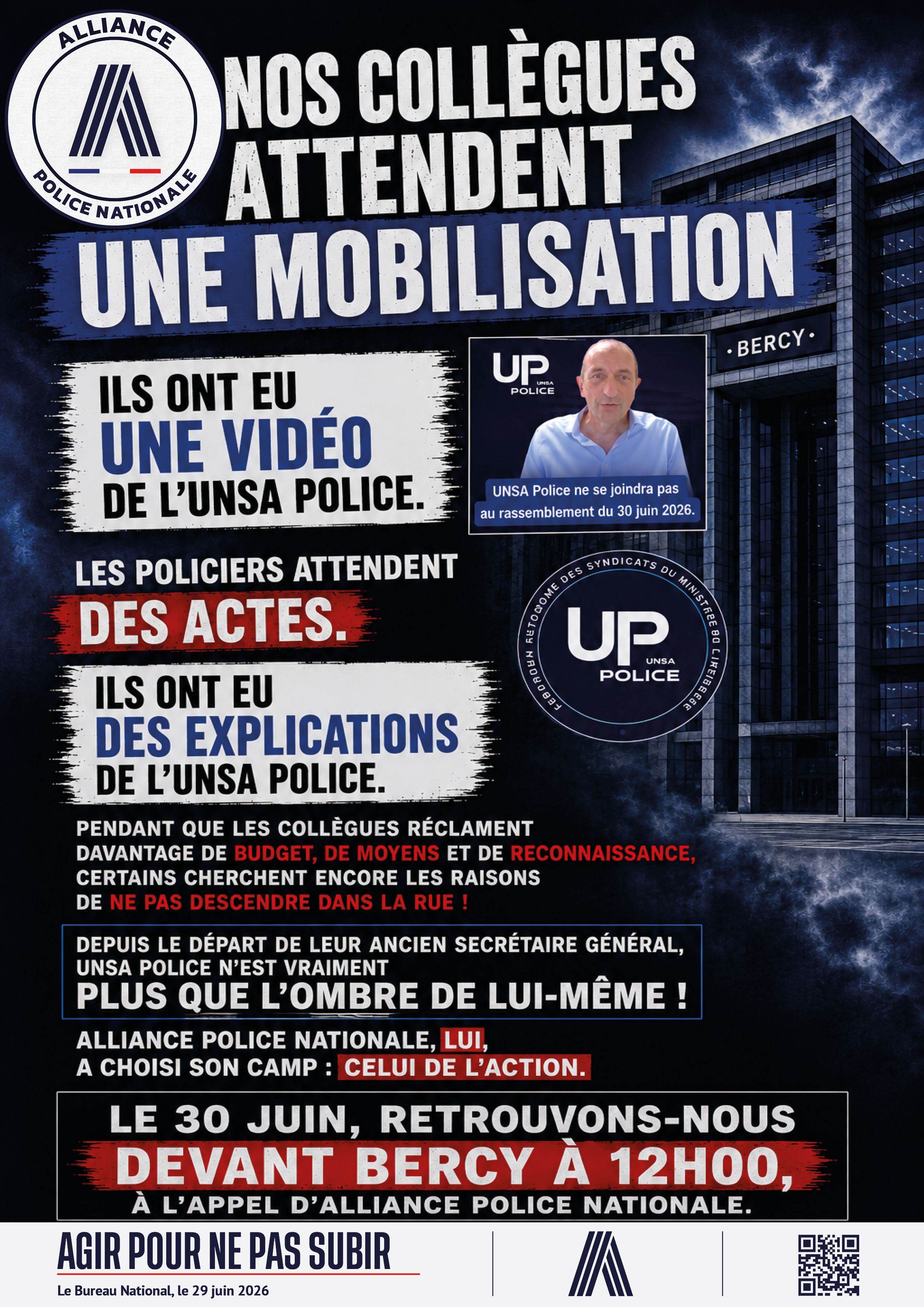 NOS COLLEGUES ATTENDENT UNE MOBILISATION - UNSA NE SE JOINDRA PAS