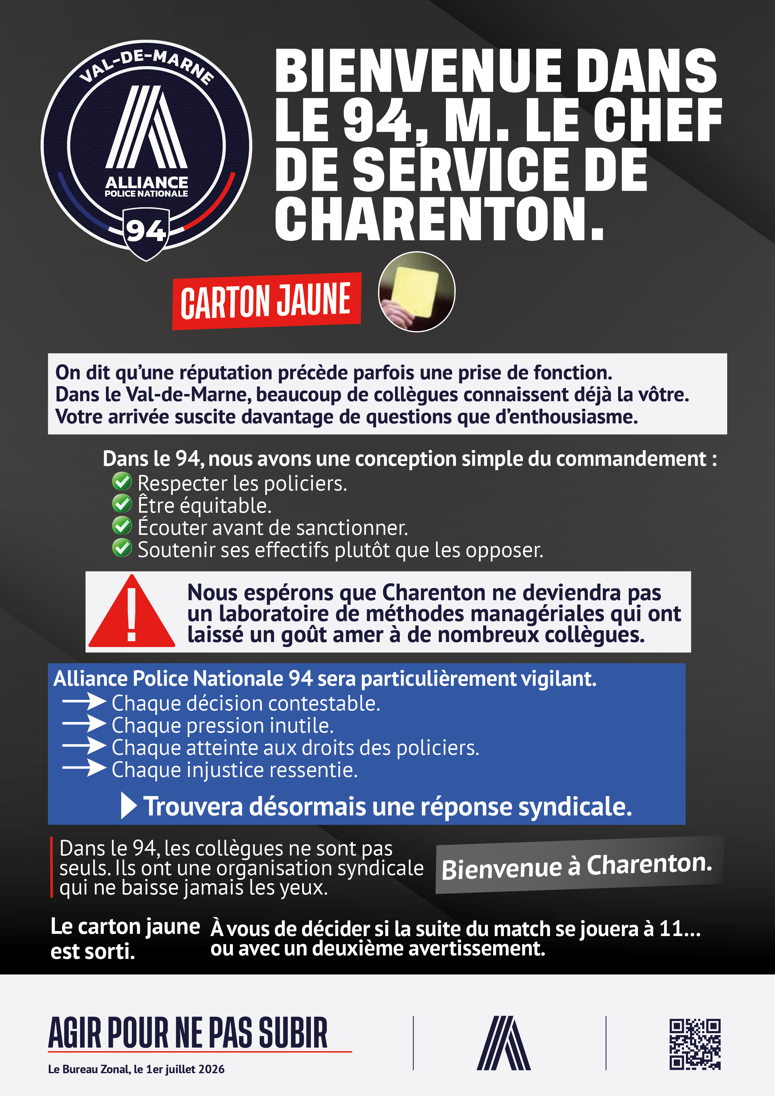 BIENVENUE DANS LE 94 CHEF DE SERVICE CHARENTON
