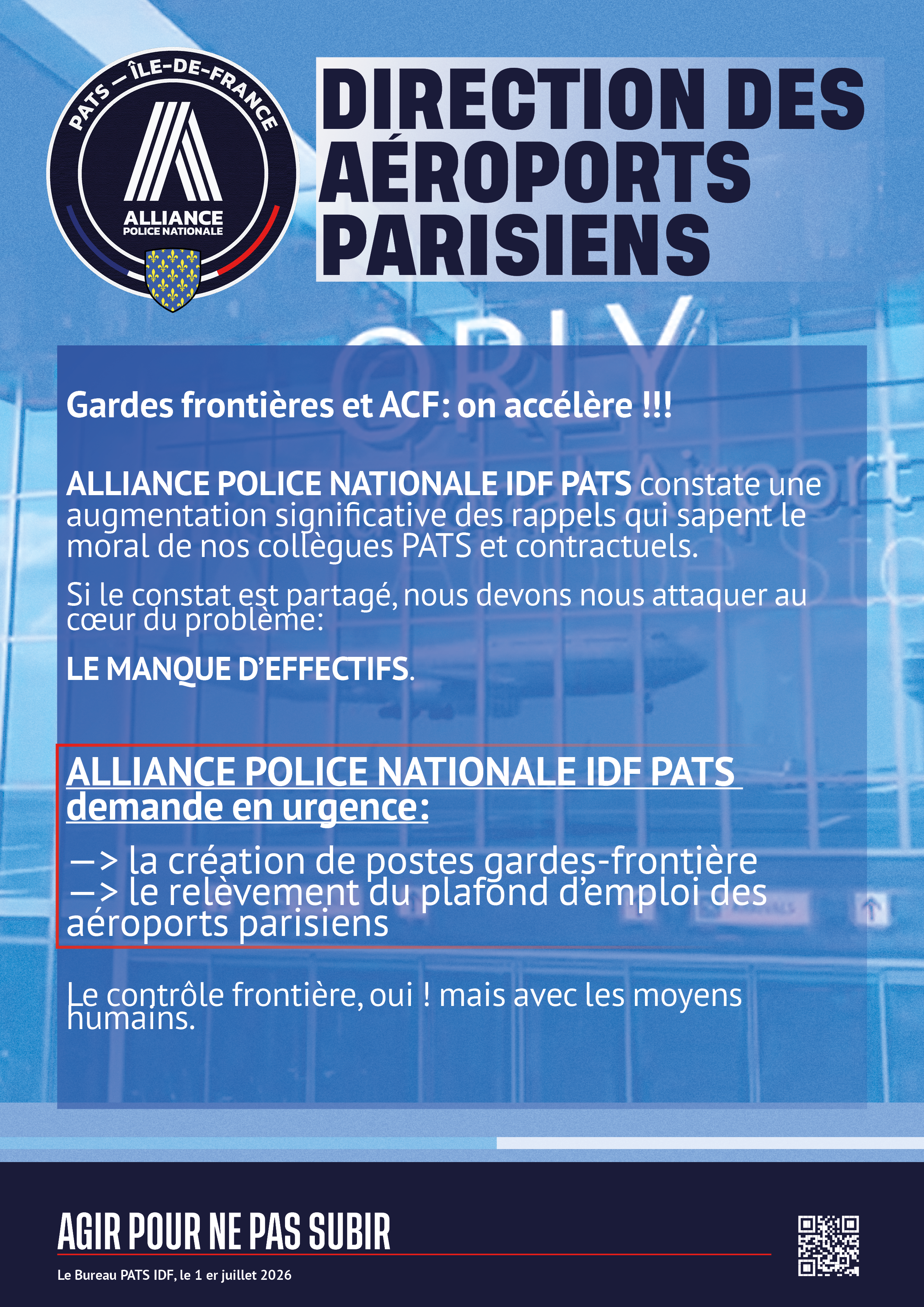 GARDES FRONTIERES ET ACF, ON ACCELERE