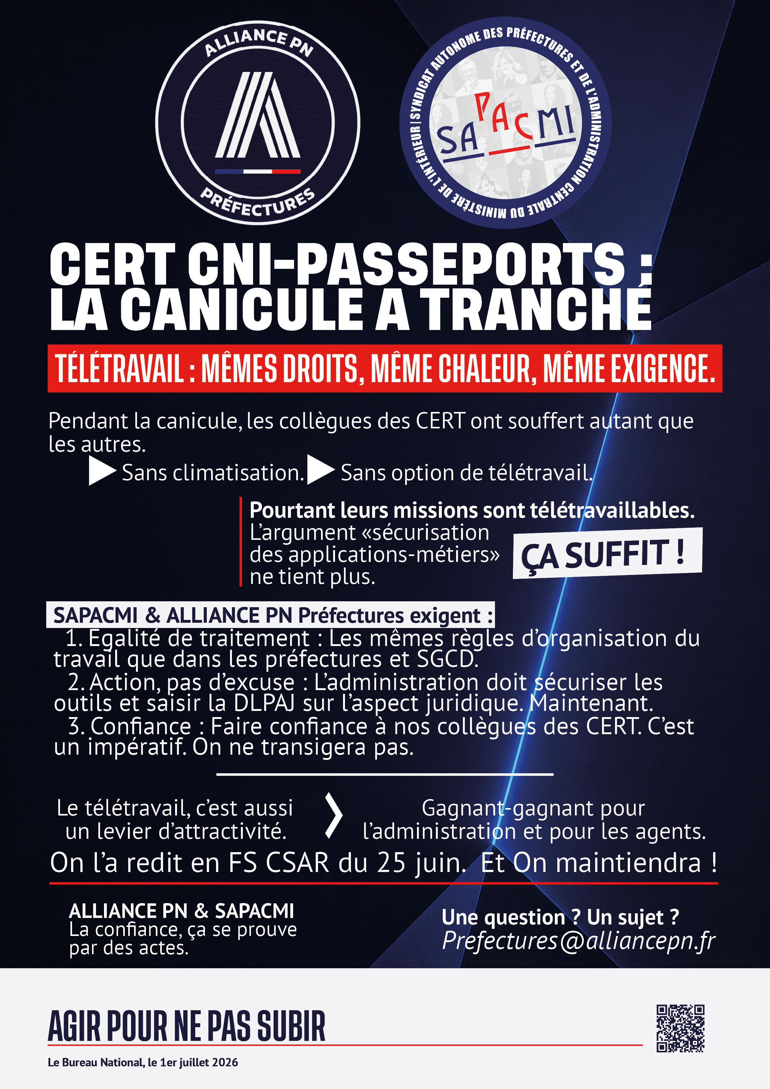 CERT : CNI / PASSEPORT LA CNICULE A TRANCHE