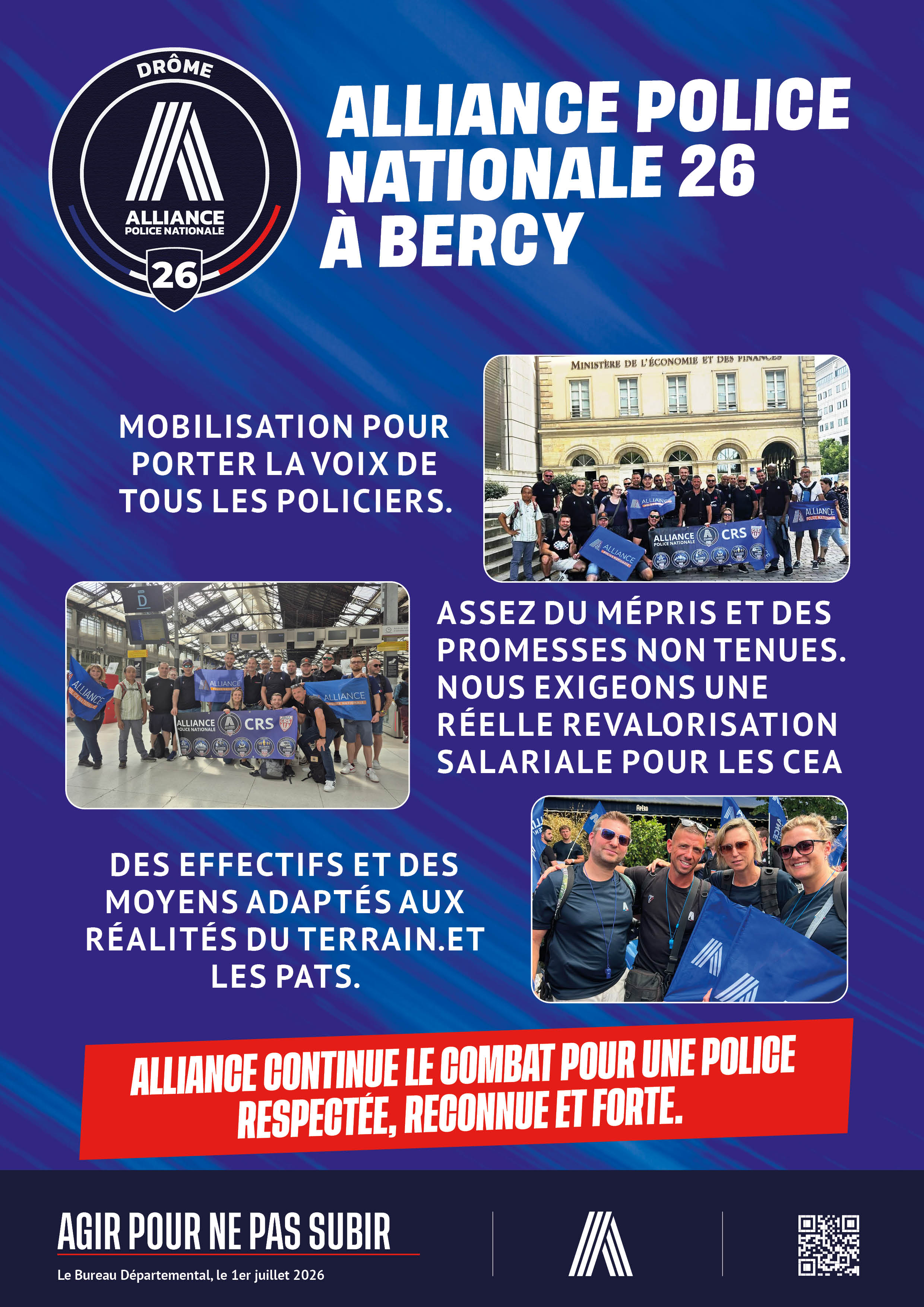ALLIANCE Police Nationale 26 à Bercy