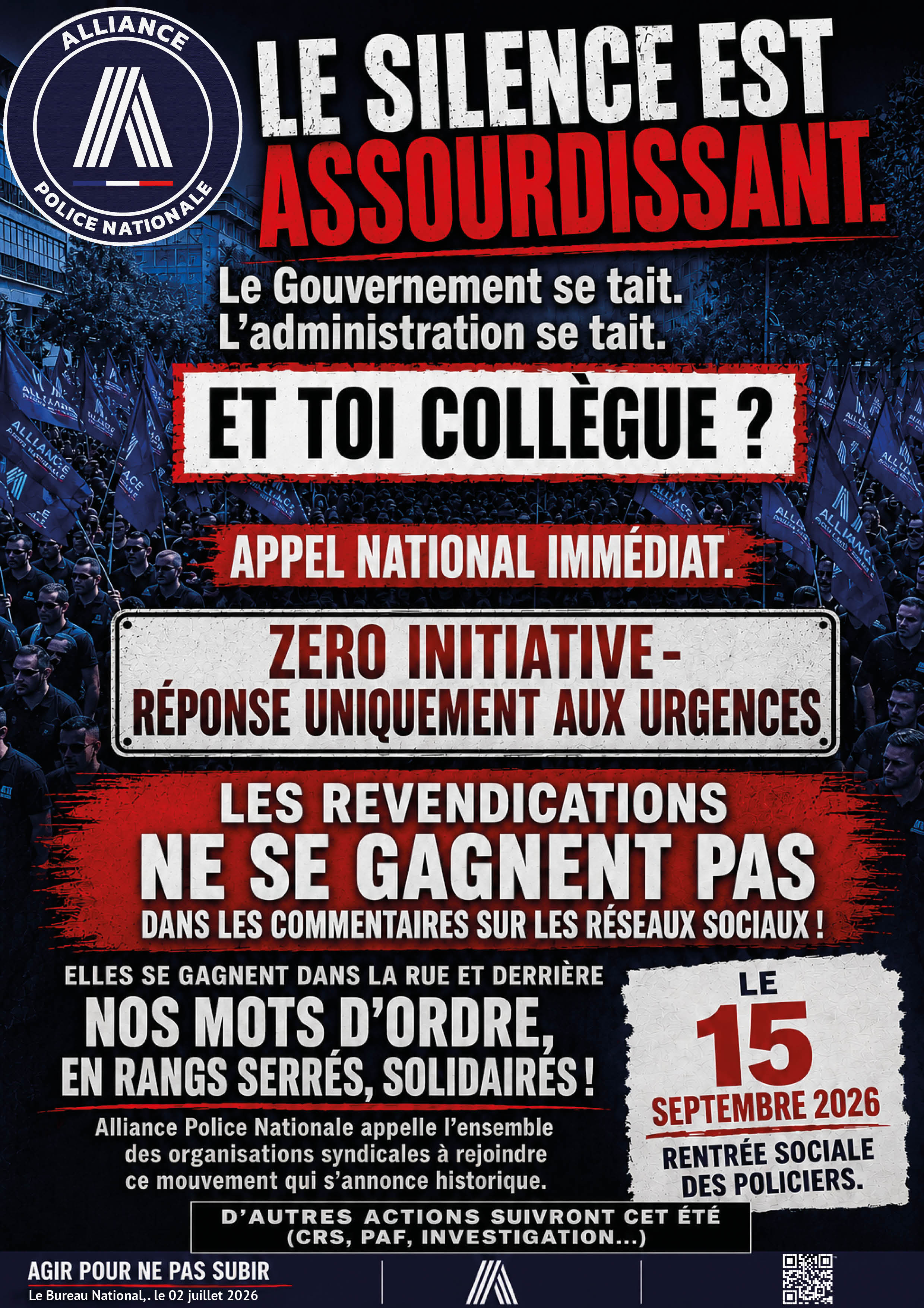 LE SILENCE EST ASSOURDISSANT.