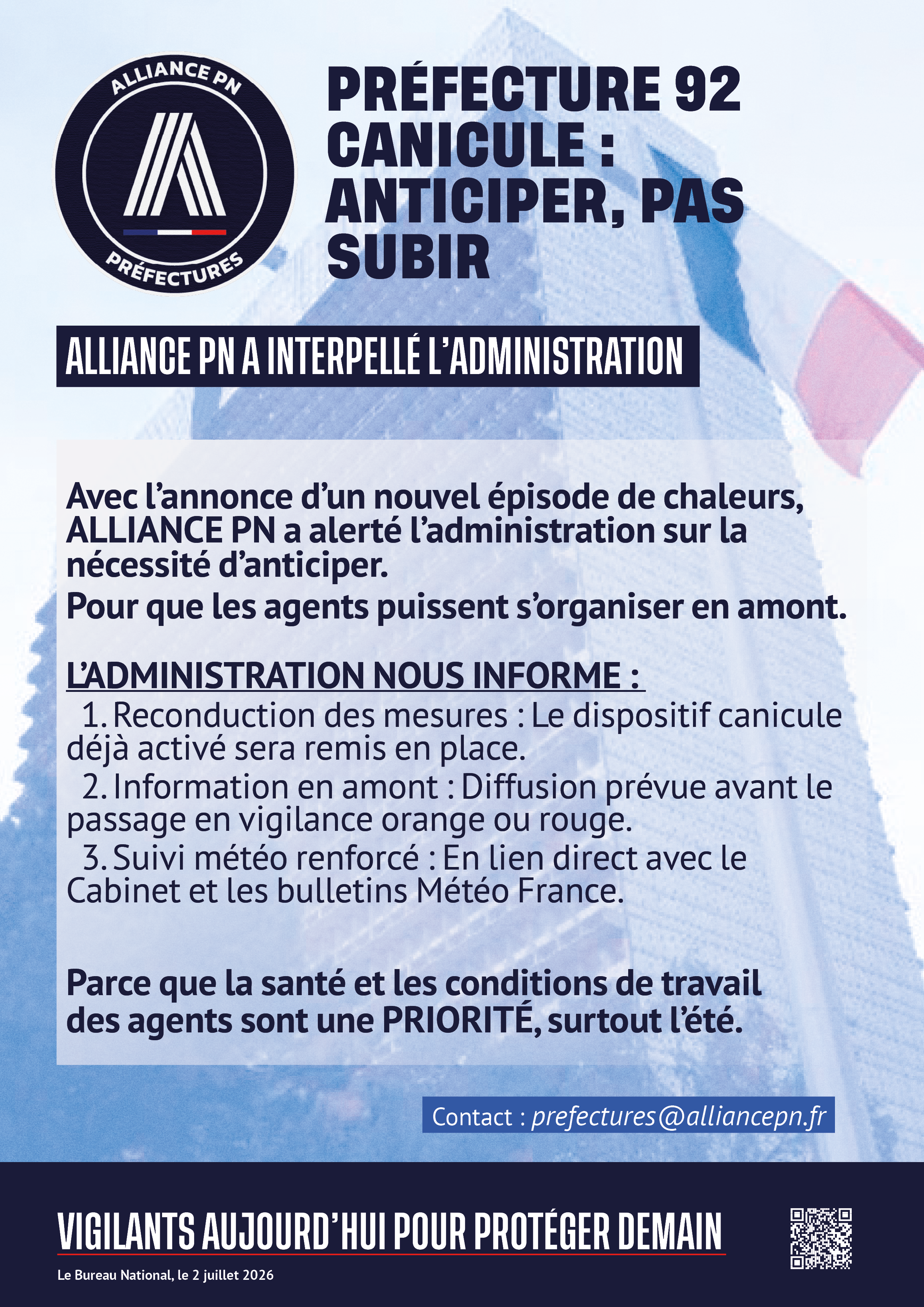 préfecture du 92. Canicule : anticiper, pas subir.