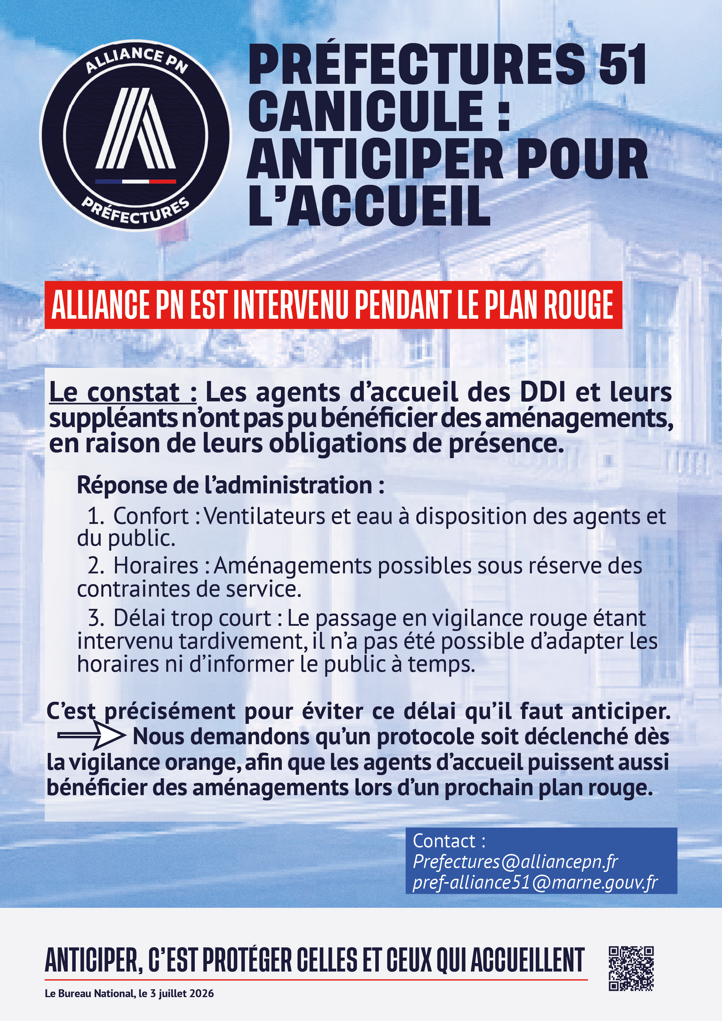 préfecture 51. Canicule : anticiper pour l'accueil