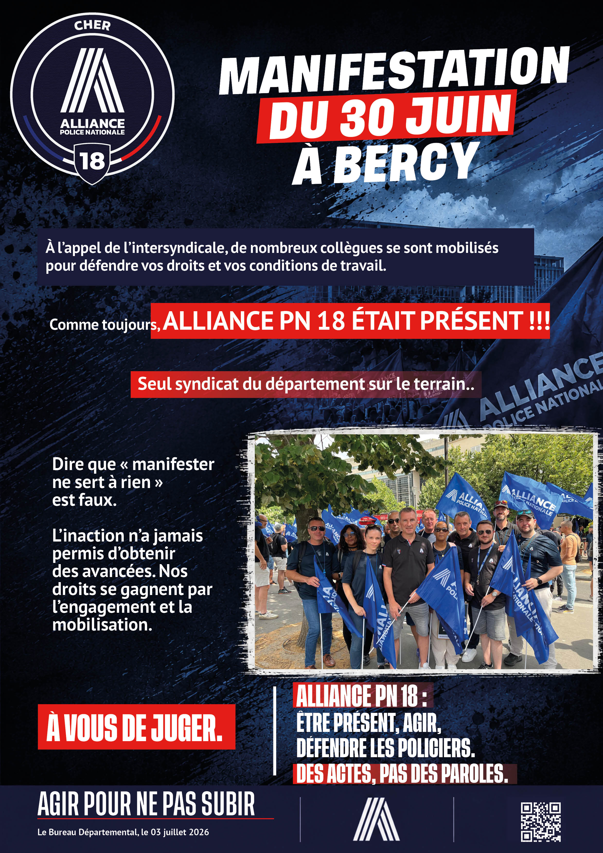 MANIFESTATION DU 30 JUIN À BERCY
