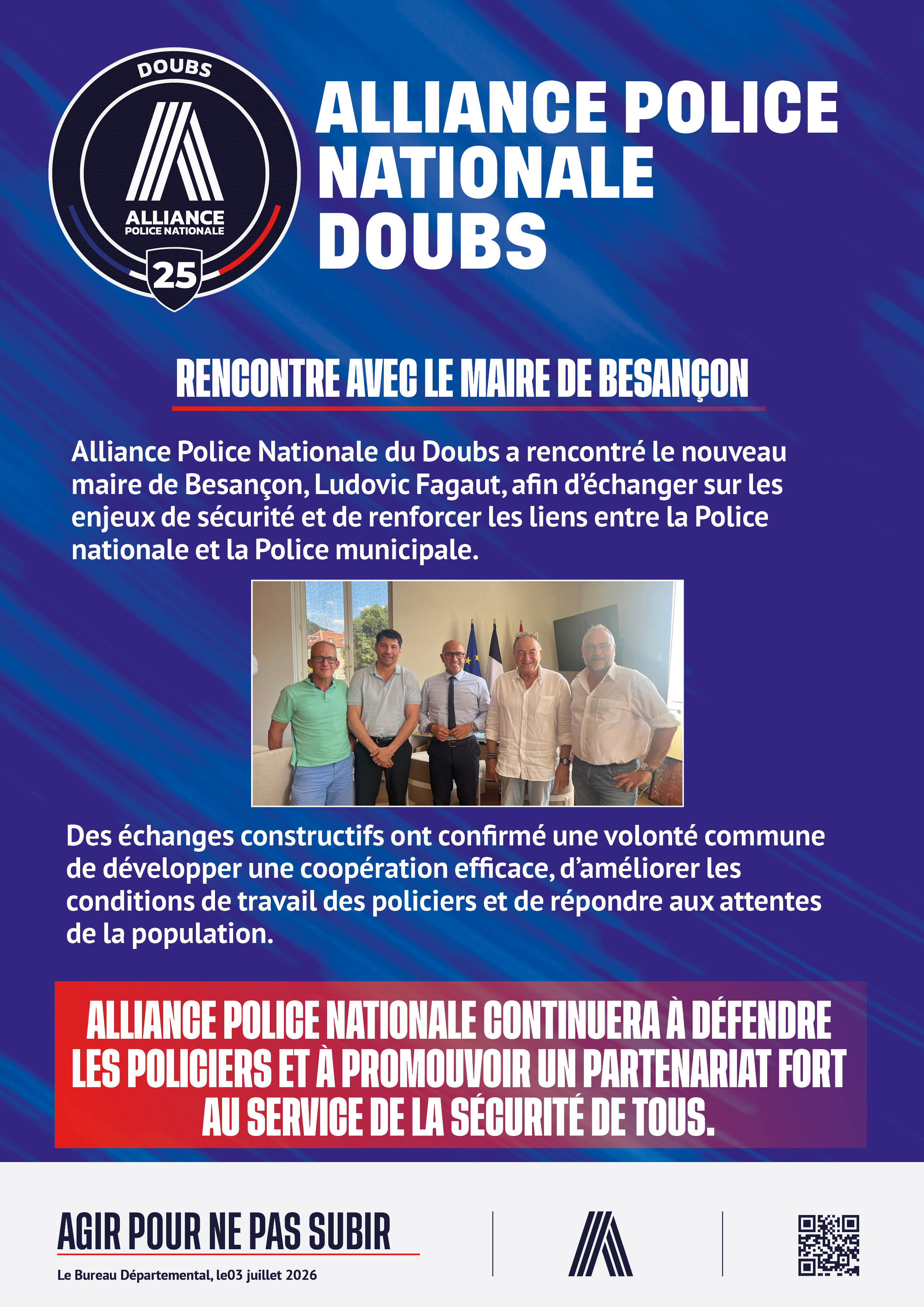 ALLIANCE POLICE NATIONALE – DOUBS