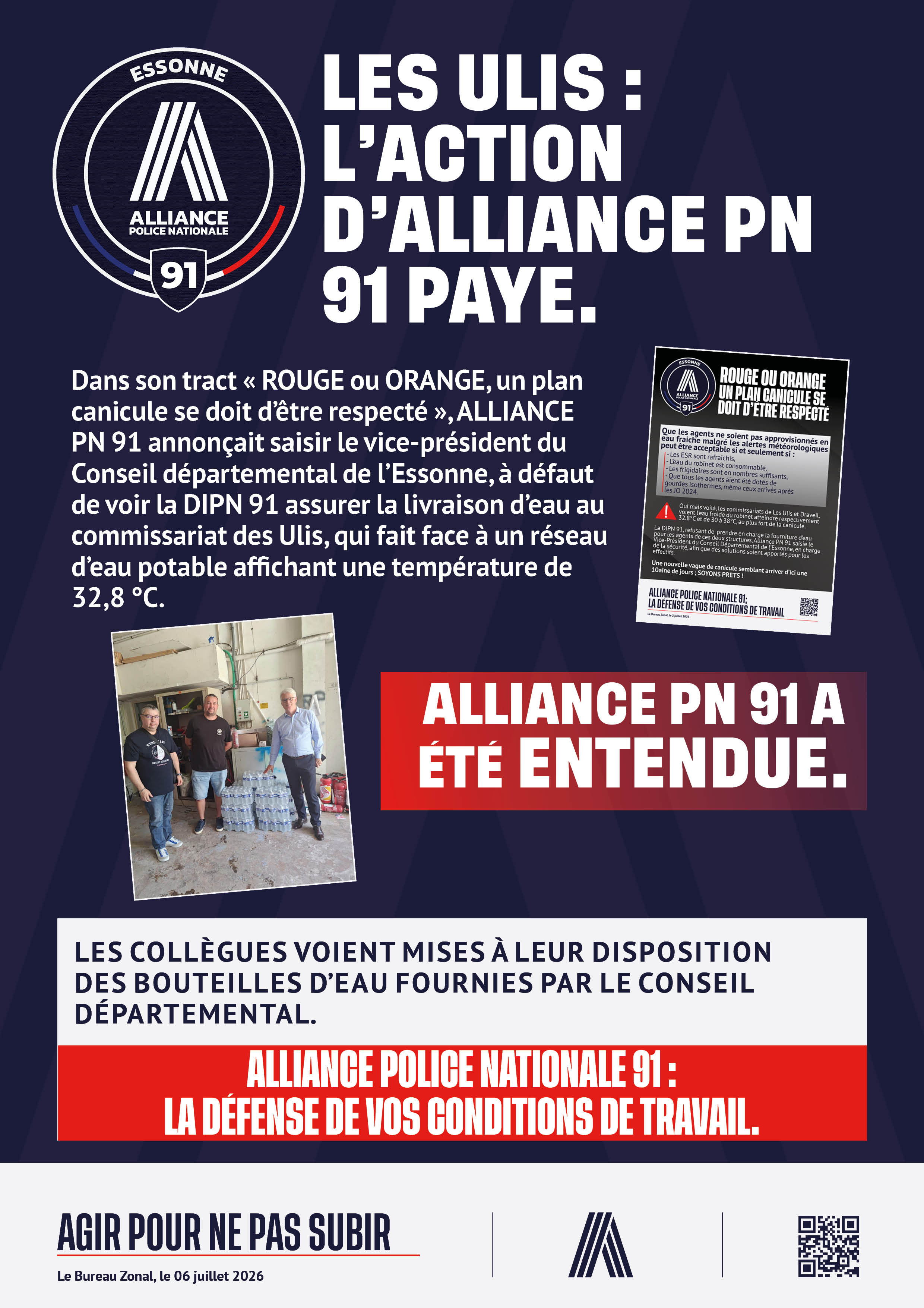 LES ULIS : L’action d’Alliance PN 91 paye.