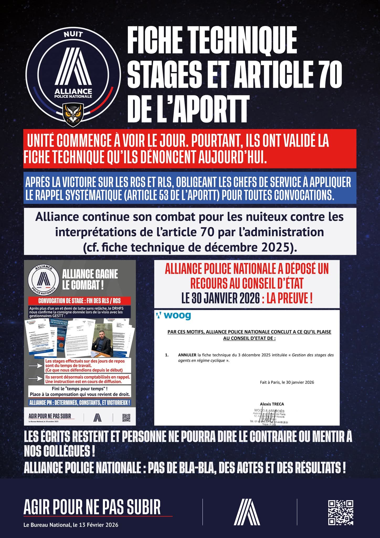 FICHE TECHNIQUE STAGES ET ARTICLE 70 DE L'APORTT