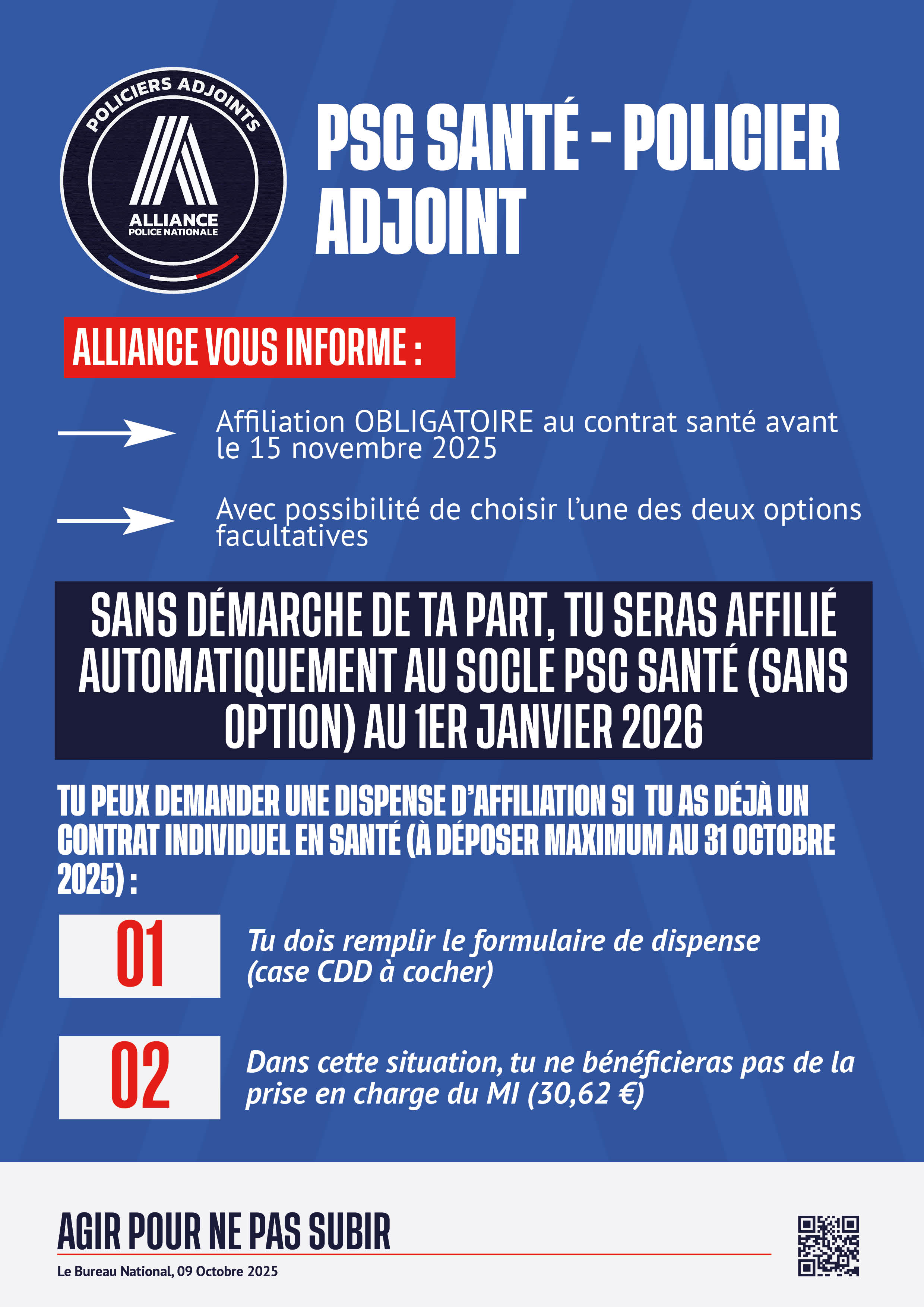 PSC SANTÉ – POLICIER ADJOINT