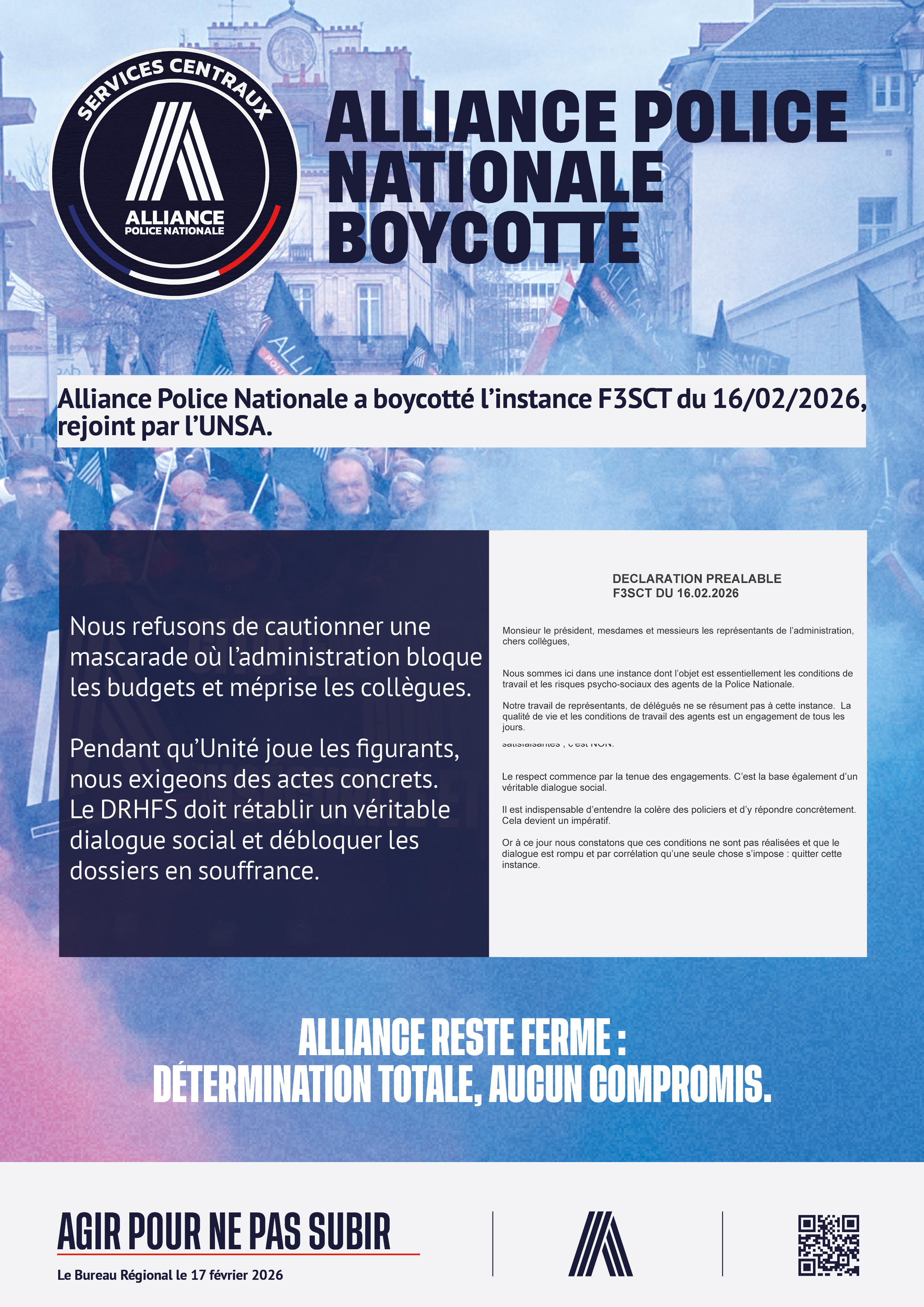 ALLIANCE POLICE NATIONALE BOYCOTTE