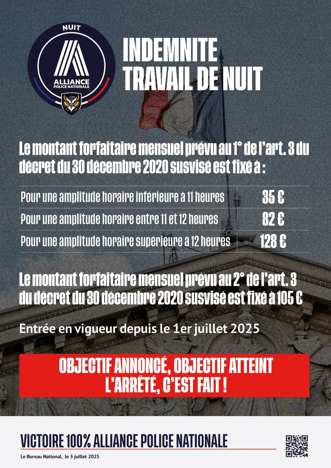 INDEMNITÉ TRAVAIL DE NUIT