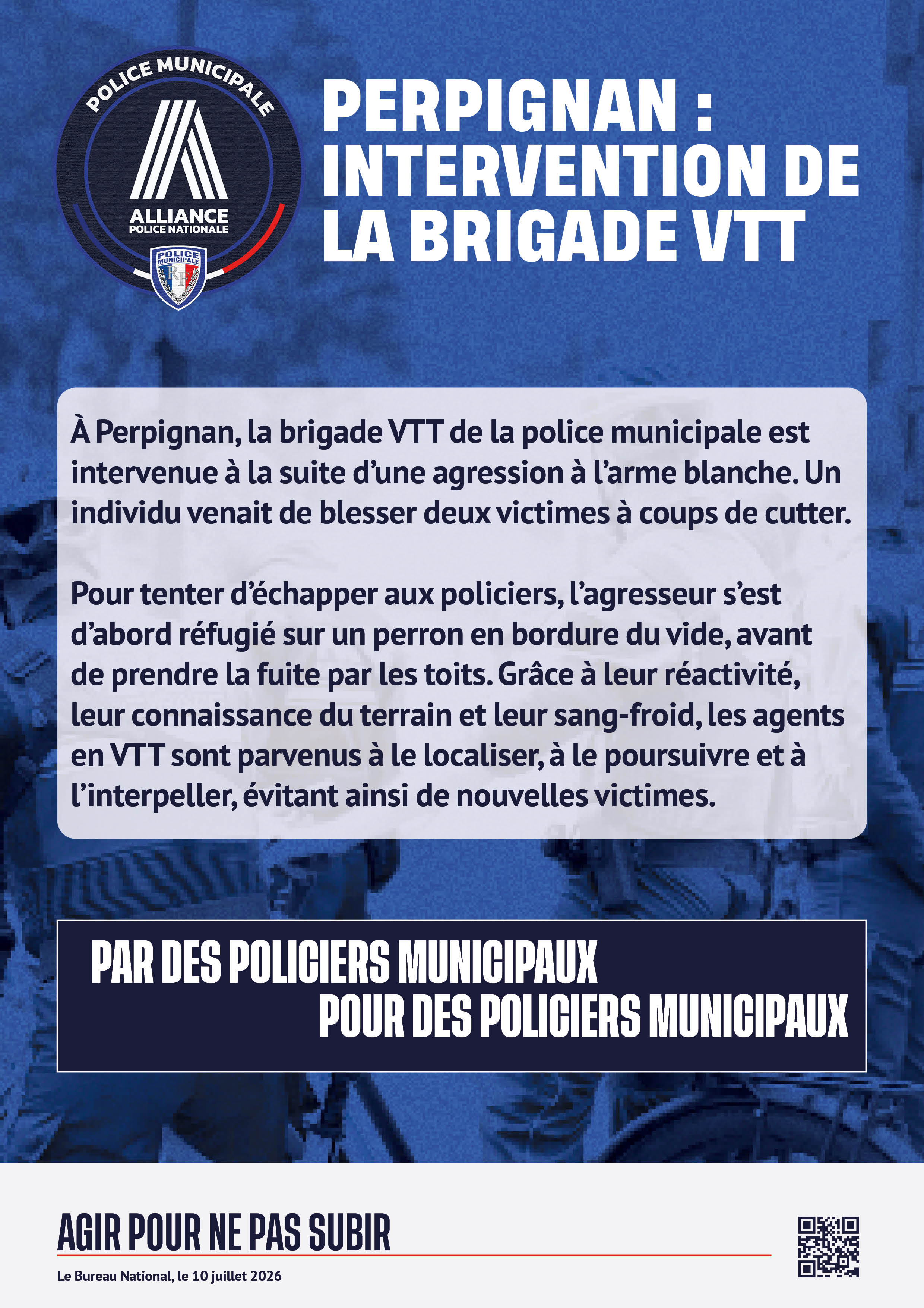 PERPIGNAN: INTERVENTION DE LA BRIGADE VTT