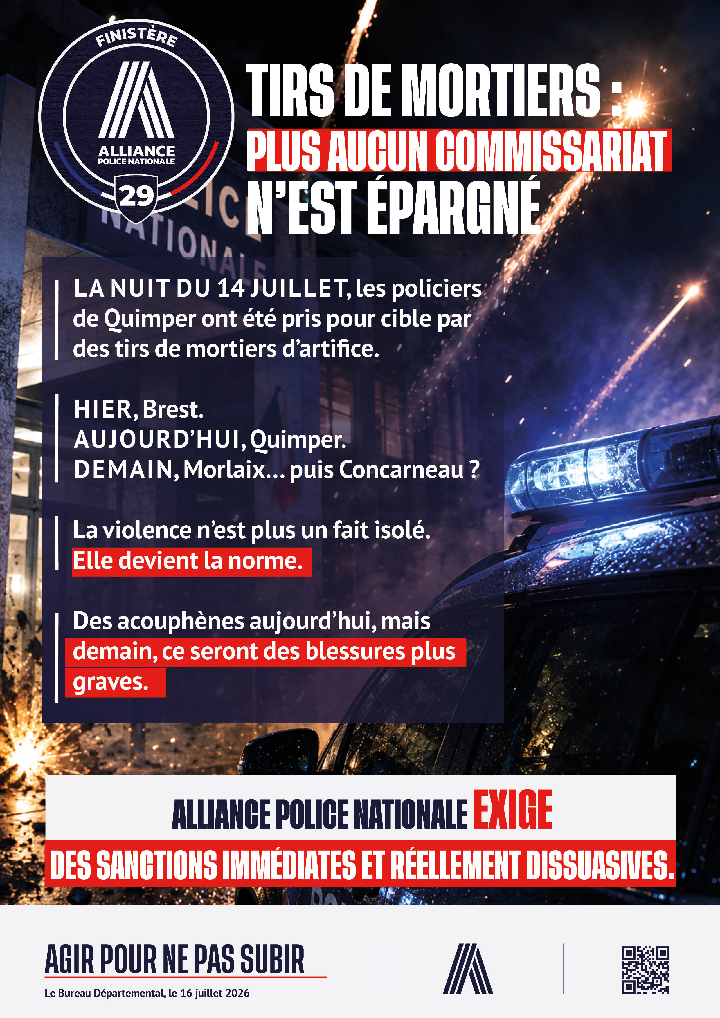 TIRS DE MORTIERS : PLUS AUCUN COMMISSARIAT N’EST ÉPARGNÉ