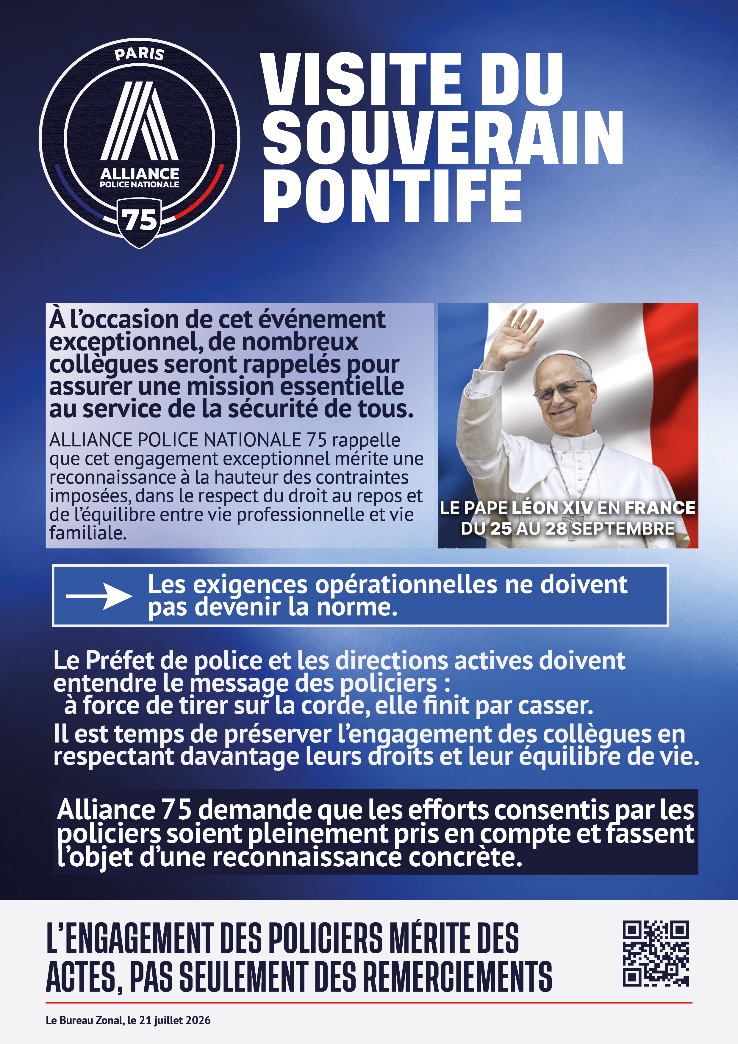 VISITE DU SOUVERAIN PONTIFE