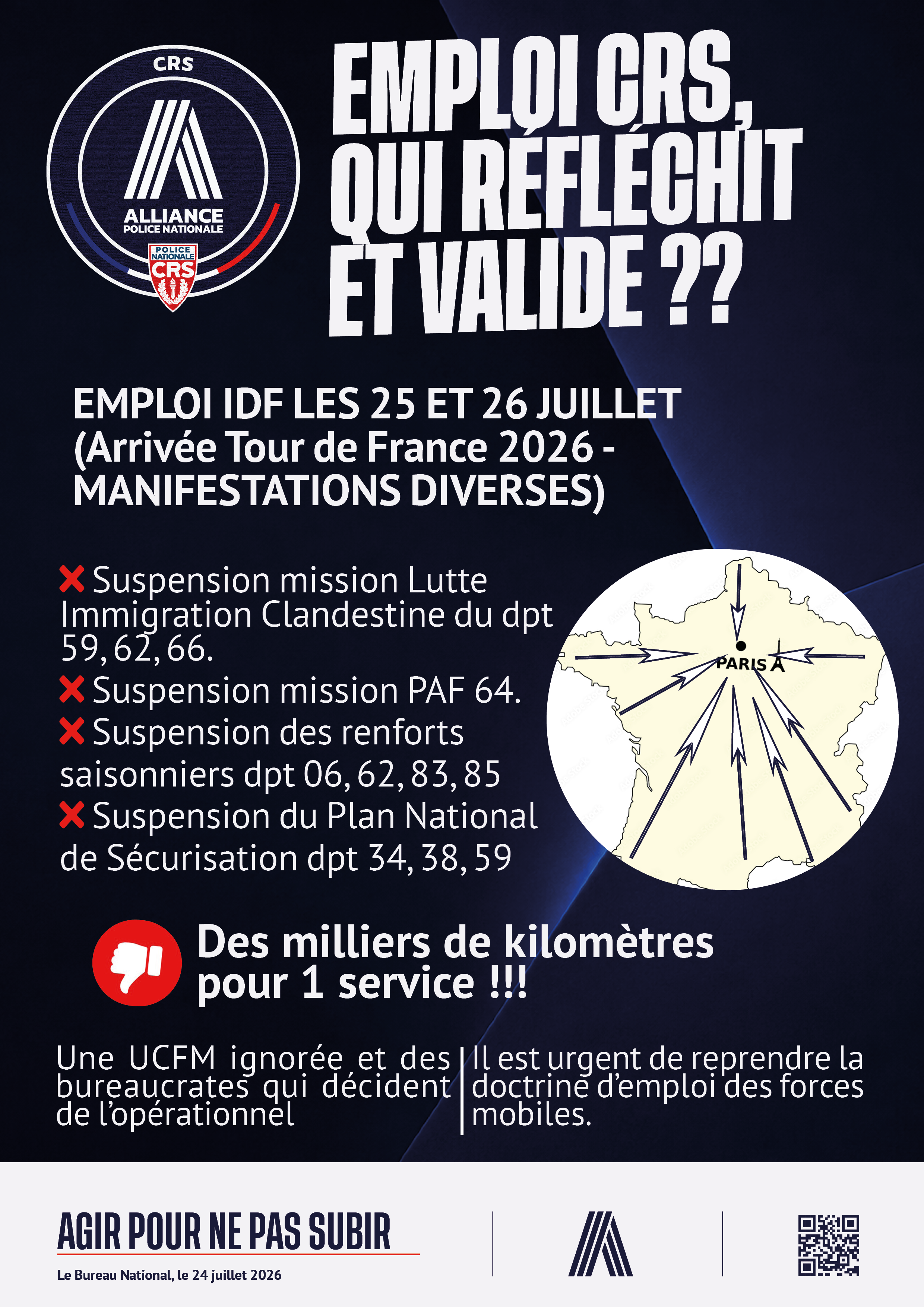 emploi crs, qui réfléchit et valide ??