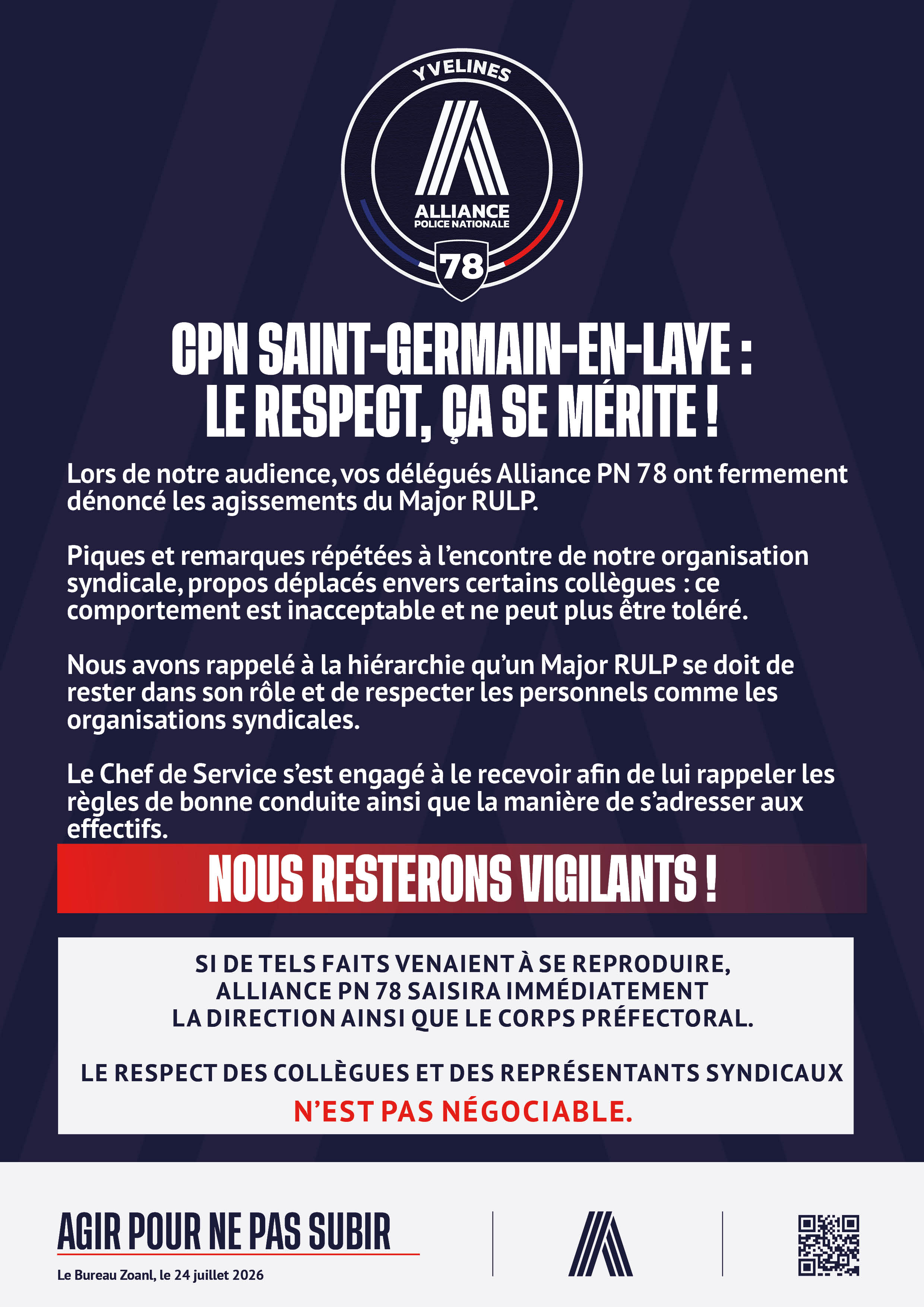 CPN SAINT-GERMAIN-EN-LAYE : LE RESPECT, ÇA SE MÉRITE !