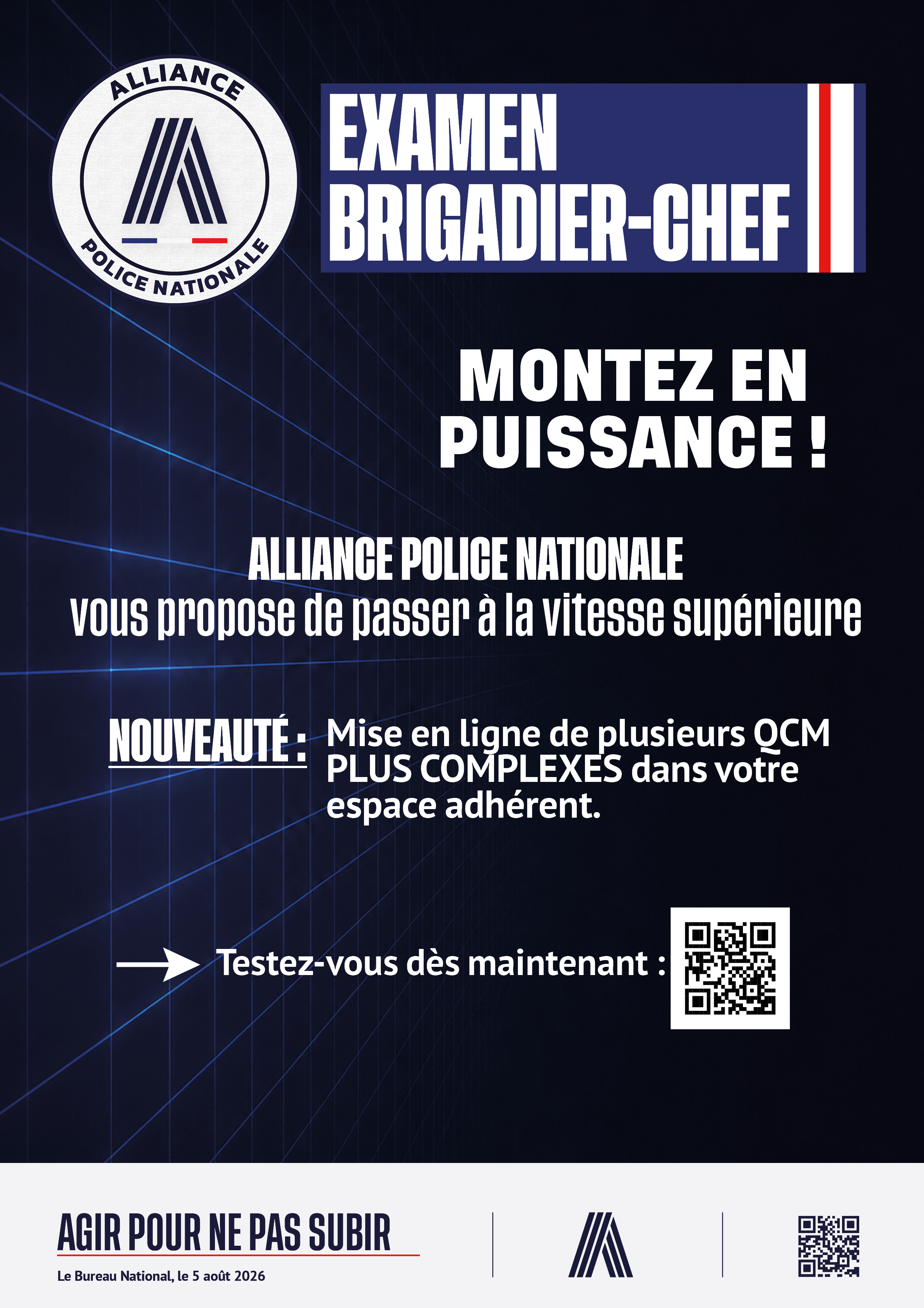 examen brigadier-chef qcm espace adhérents