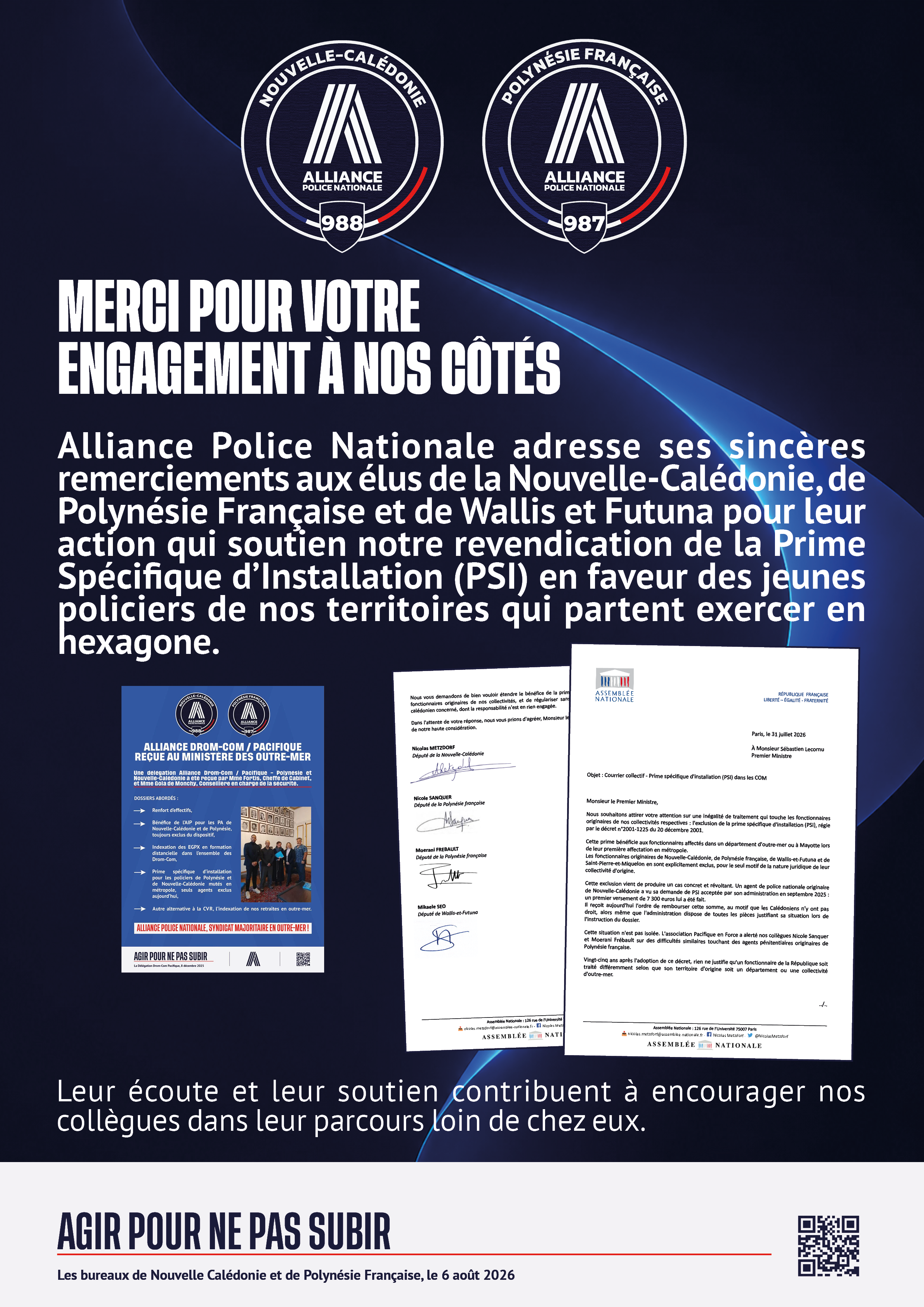 merci pour votre engagement à nos côtés