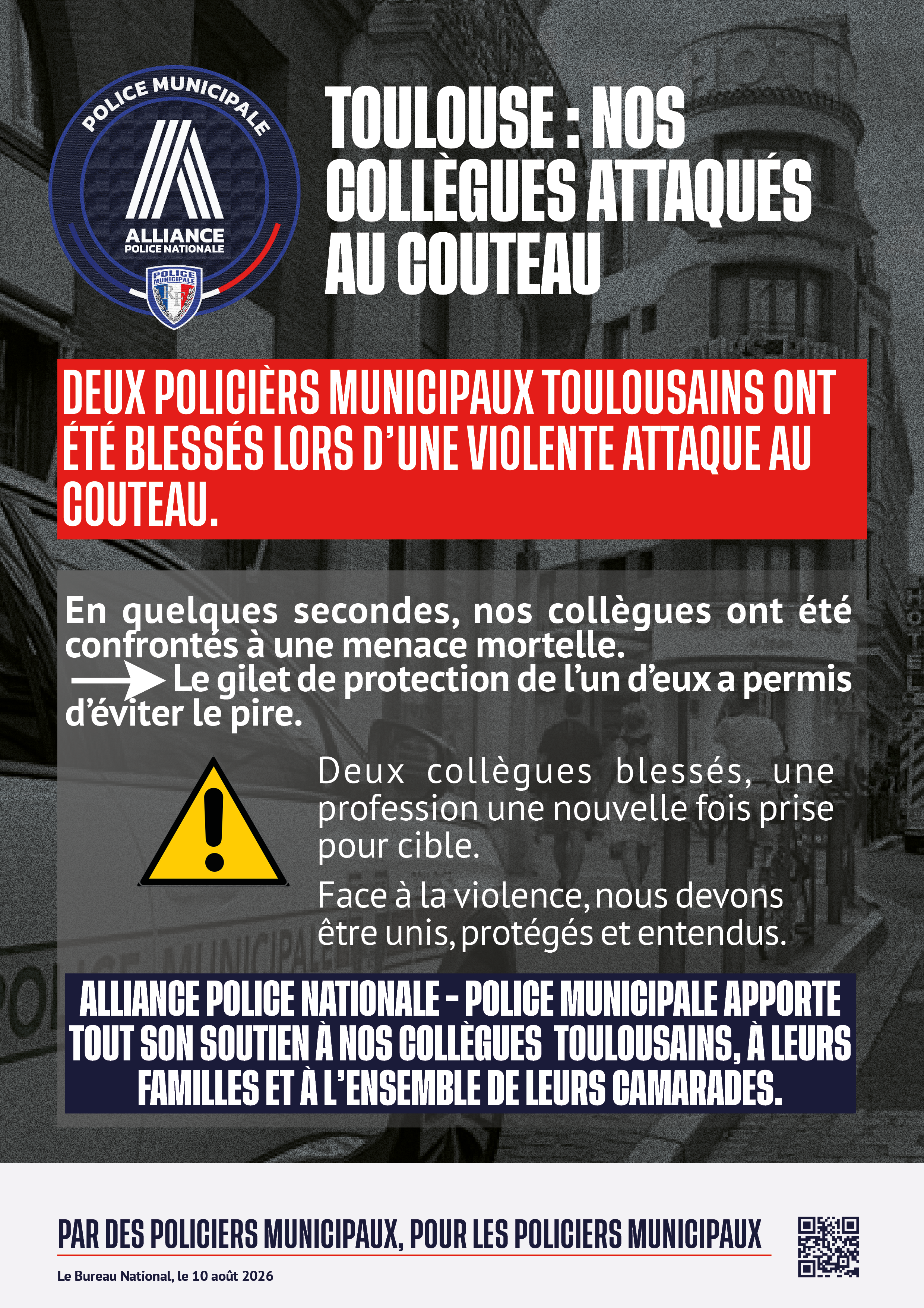 toulouse : nos collègues attaqués au couteau